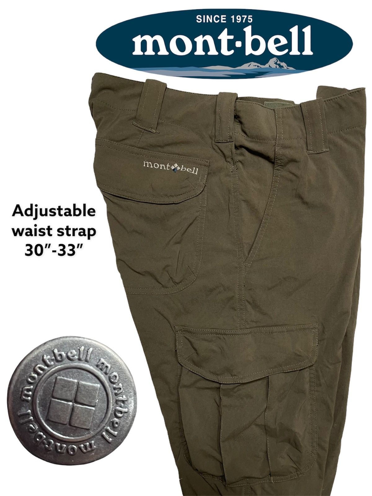 Designer × Montbell × Vintage Vintage Montbell Cargo pant multi pocket adjustable waist Size US 30 / EU 46 - 1 Thumbnail