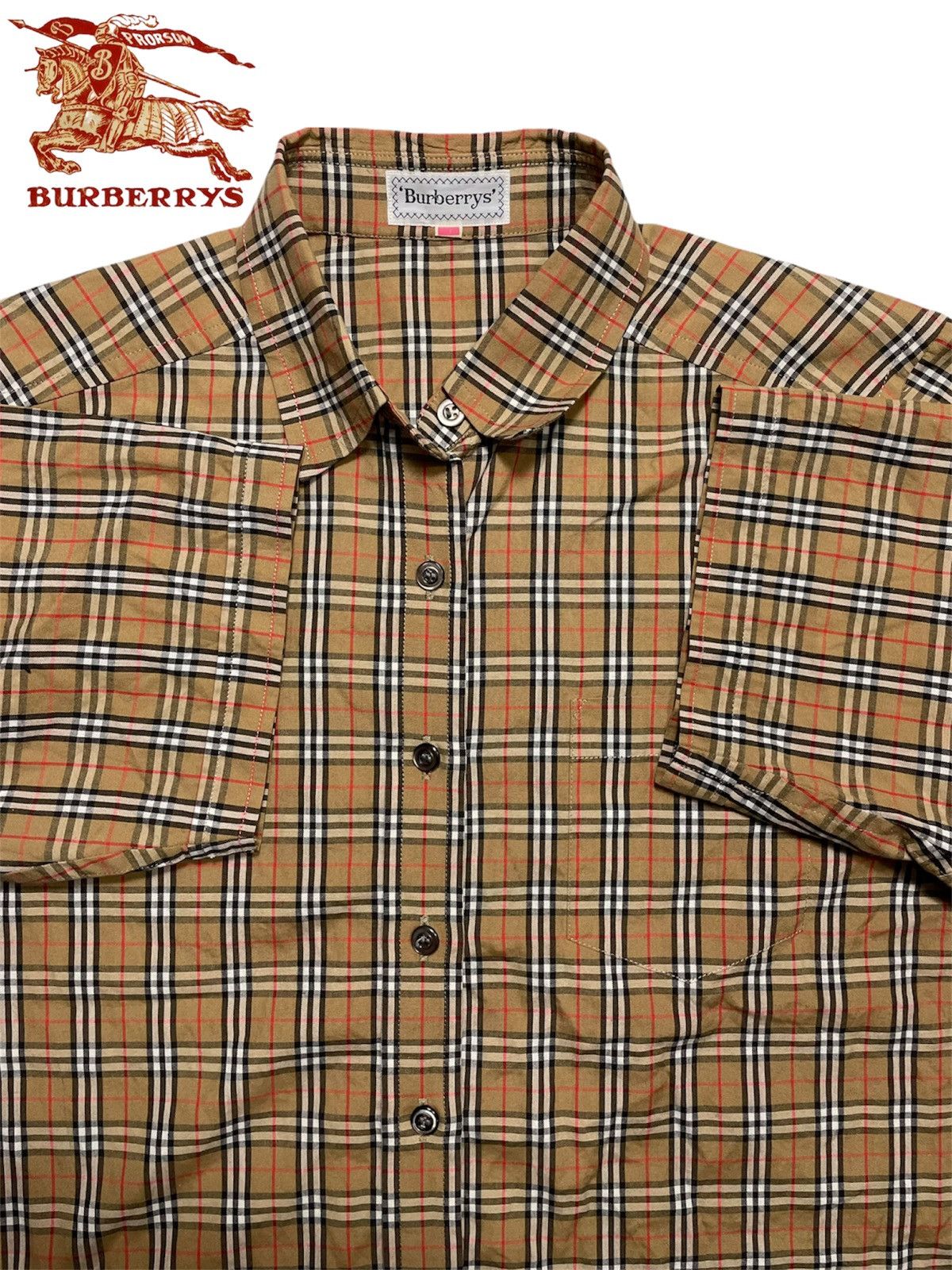 Burberry Vintage 90s Burberrys Nova check plaid tartan nude button Size US S / EU 44-46 / 1 - 2 Thumbnail