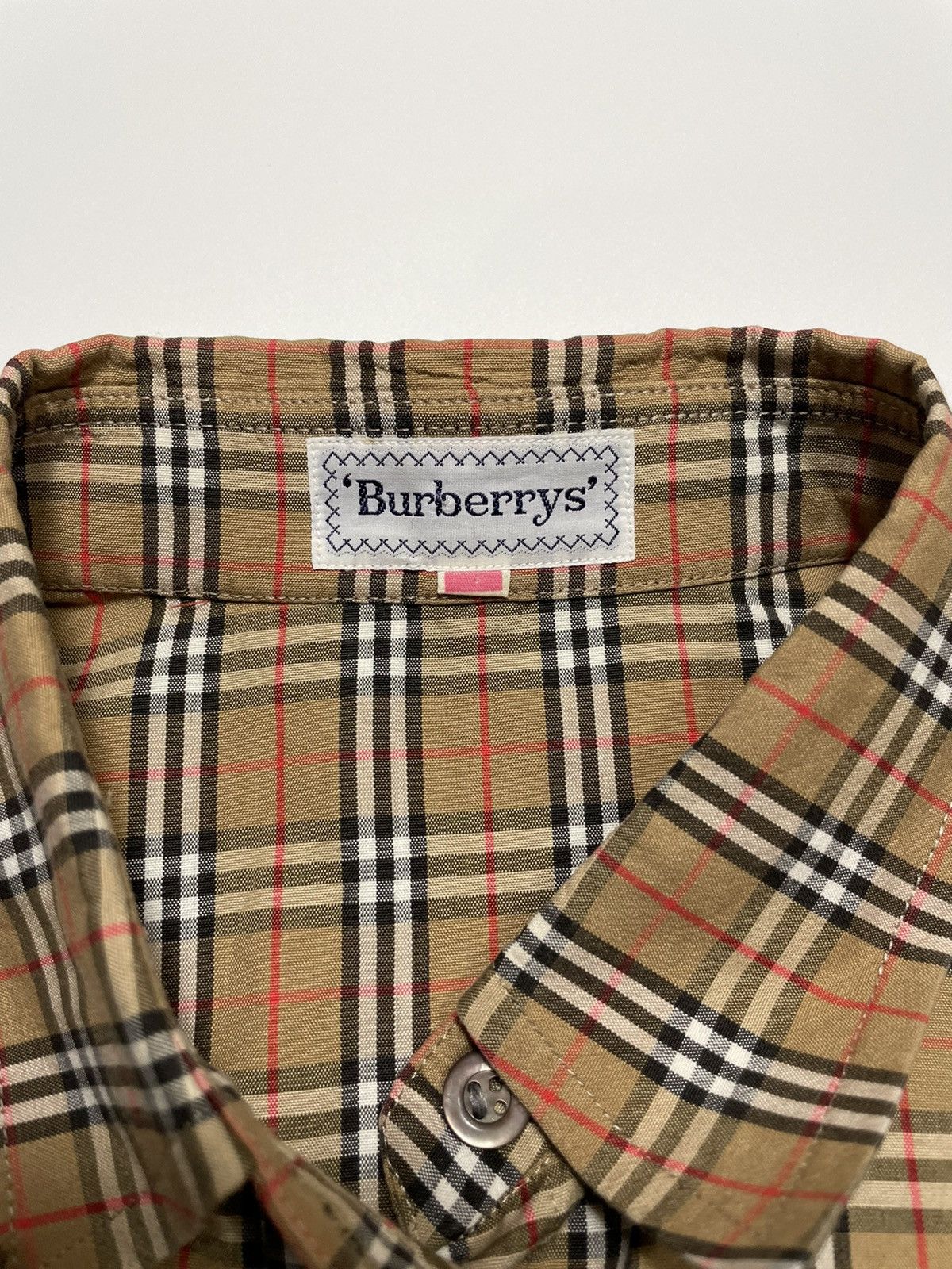 Burberry Vintage 90s Burberrys Nova check plaid tartan nude button Size US S / EU 44-46 / 1 - 8 Thumbnail