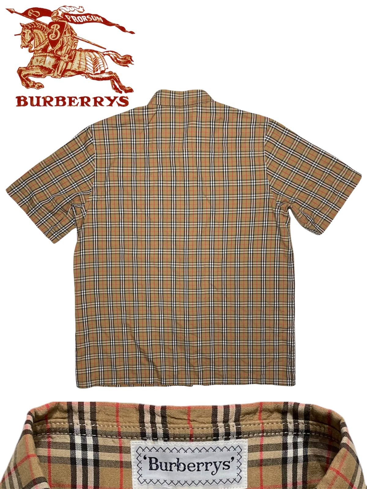 Burberry Vintage 90s Burberrys Nova check plaid tartan nude button Size US S / EU 44-46 / 1 - 4 Thumbnail