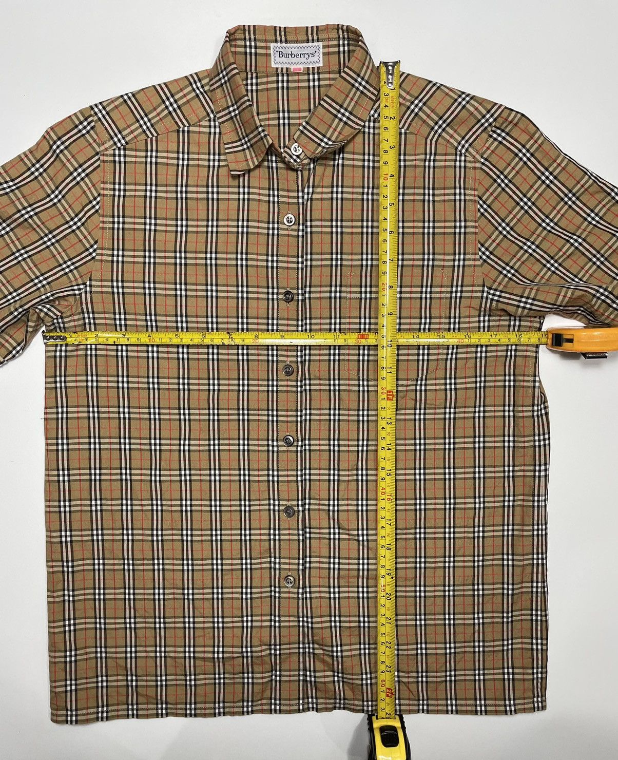 Burberry Vintage 90s Burberrys Nova check plaid tartan nude button Size US S / EU 44-46 / 1 - 7 Thumbnail