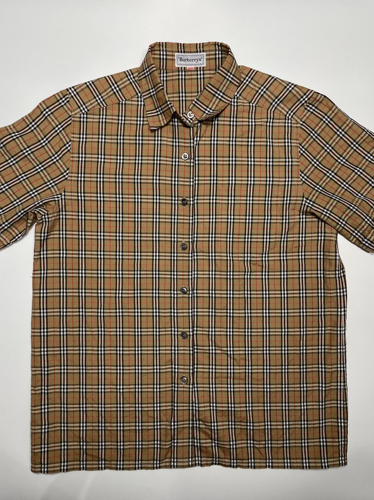 Burberry Vintage 90s Burberrys Nova check plaid tartan nude button Size US S / EU 44-46 / 1 - 6 Thumbnail