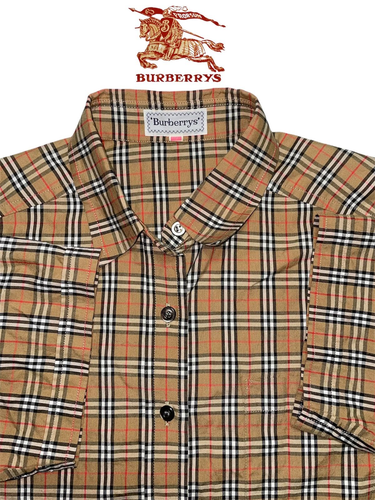 Burberry Vintage 90s Burberrys Nova check plaid tartan nude button Size US S / EU 44-46 / 1 - 3 Thumbnail