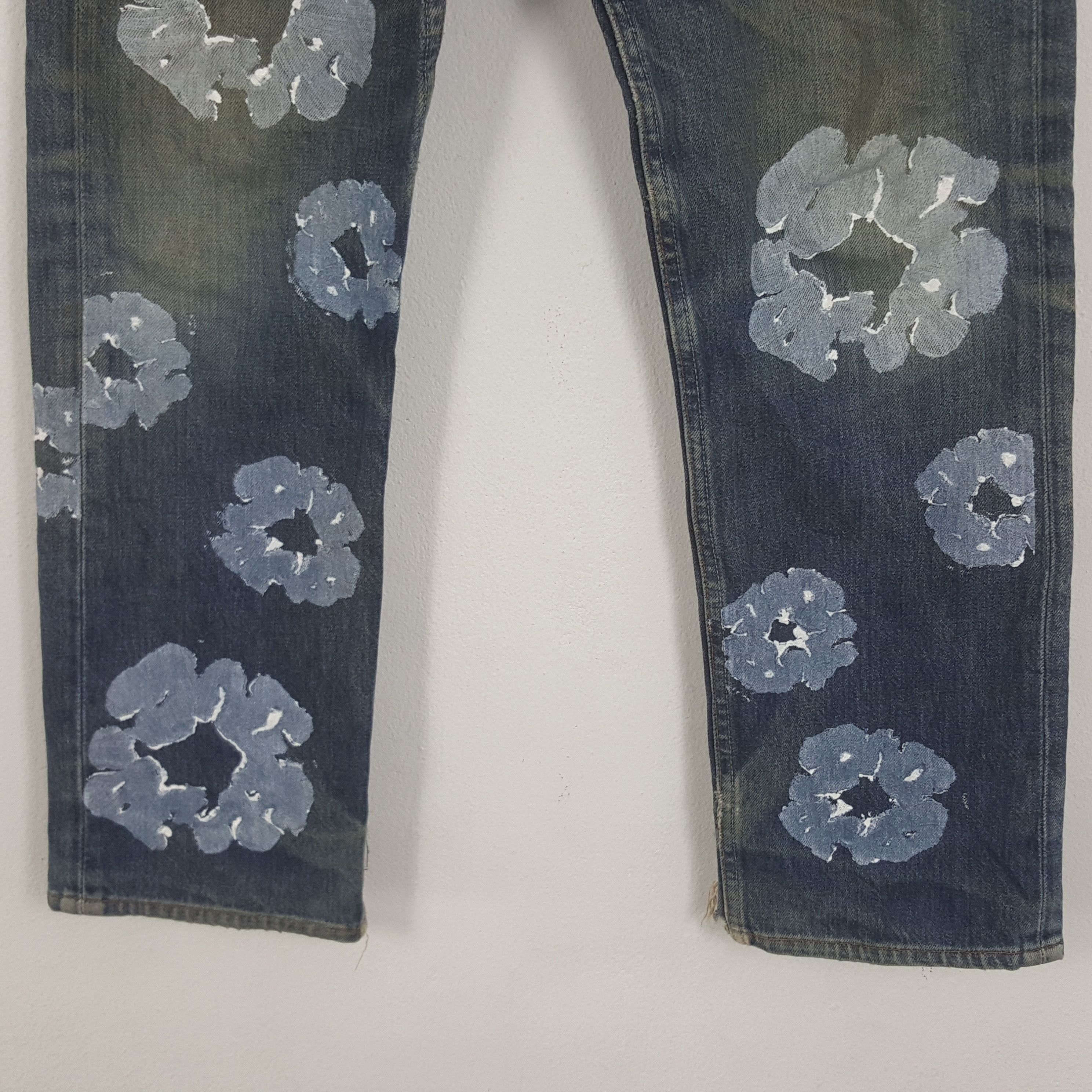 Levi's × Vintage Vintage Levi's American Style Flower Custom Art Denim Size US 31 - 3 Thumbnail