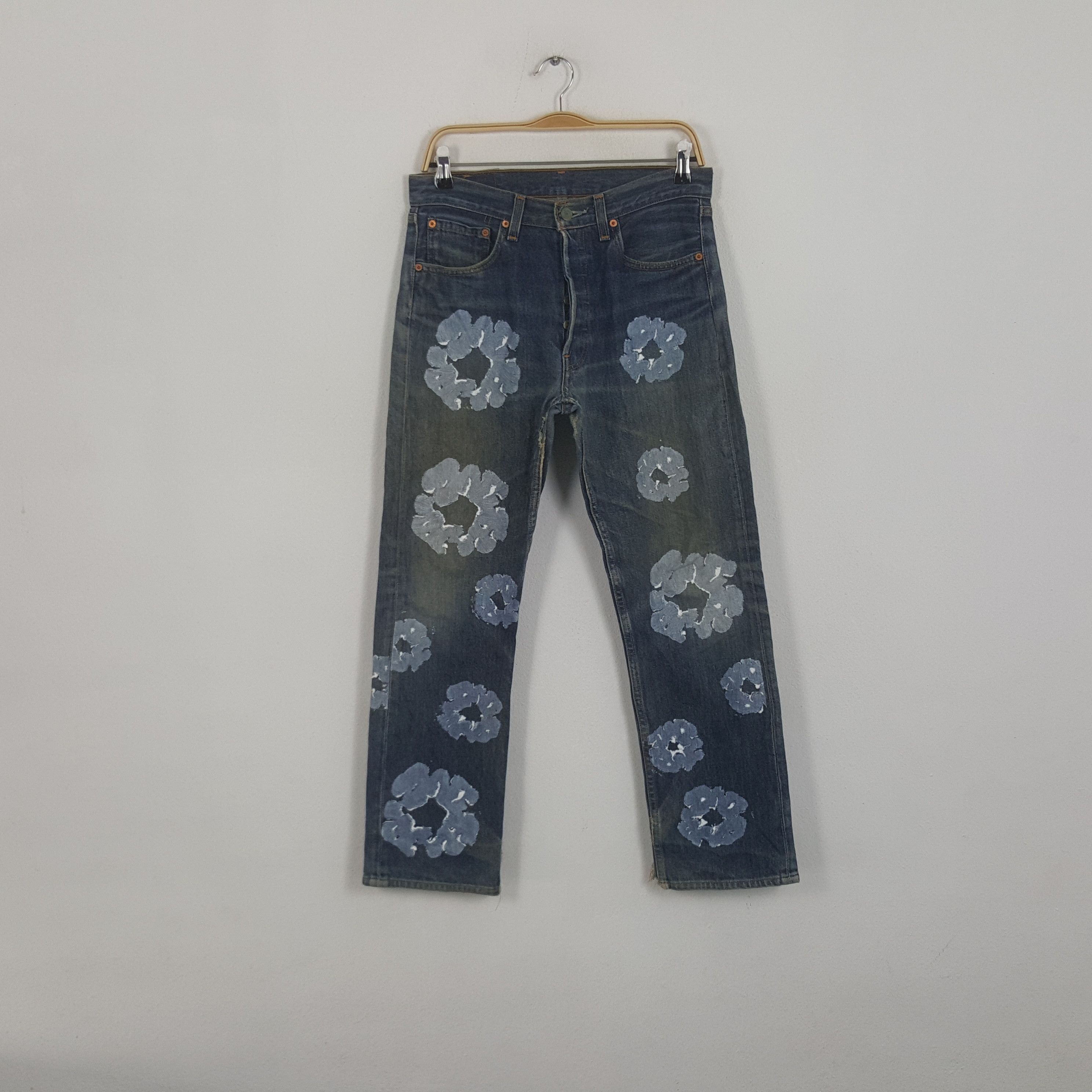 Levi's × Vintage Vintage Levi's American Style Flower Custom Art Denim Size US 31 - 1 Thumbnail