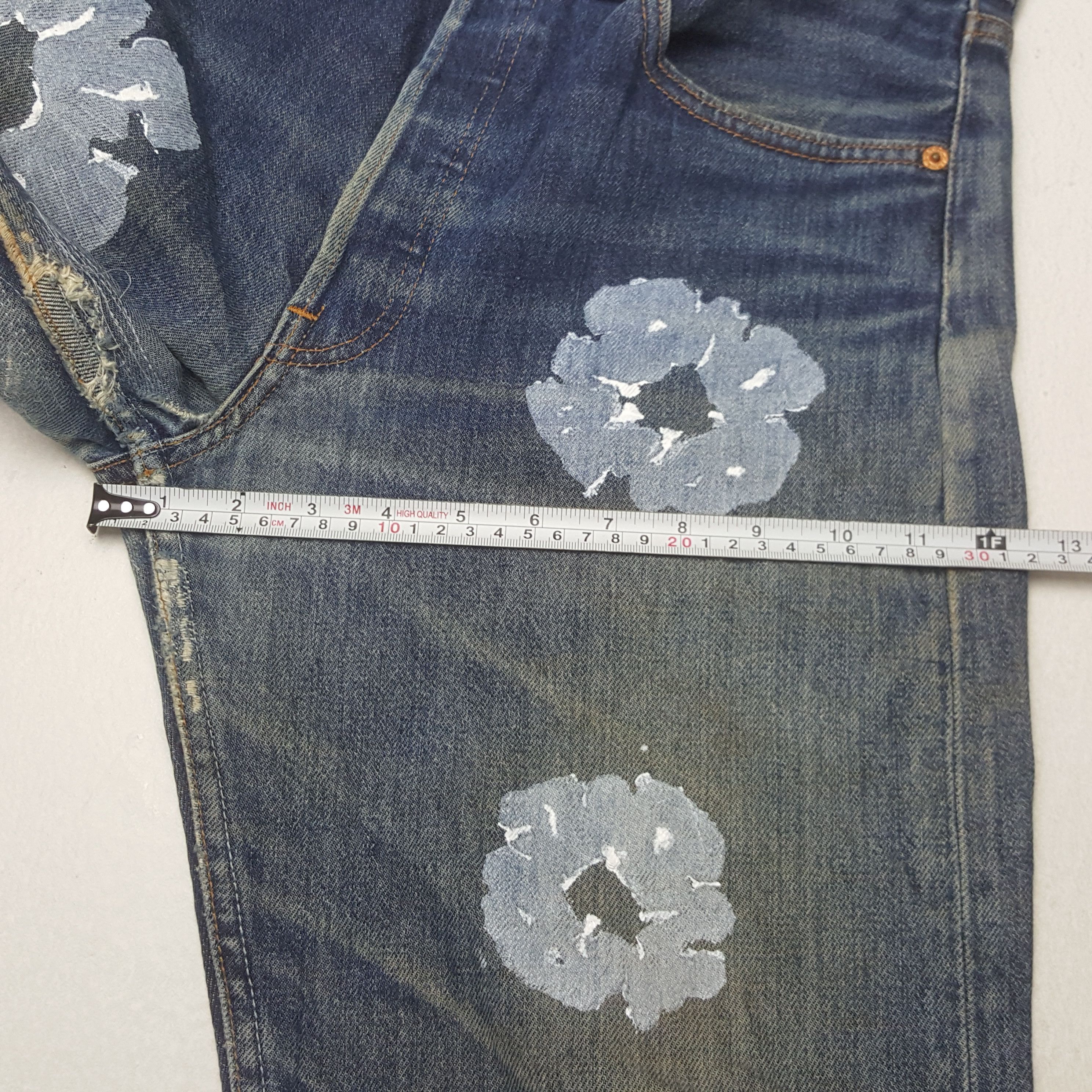 Levi's × Vintage Vintage Levi's American Style Flower Custom Art Denim Size US 31 - 9 Thumbnail