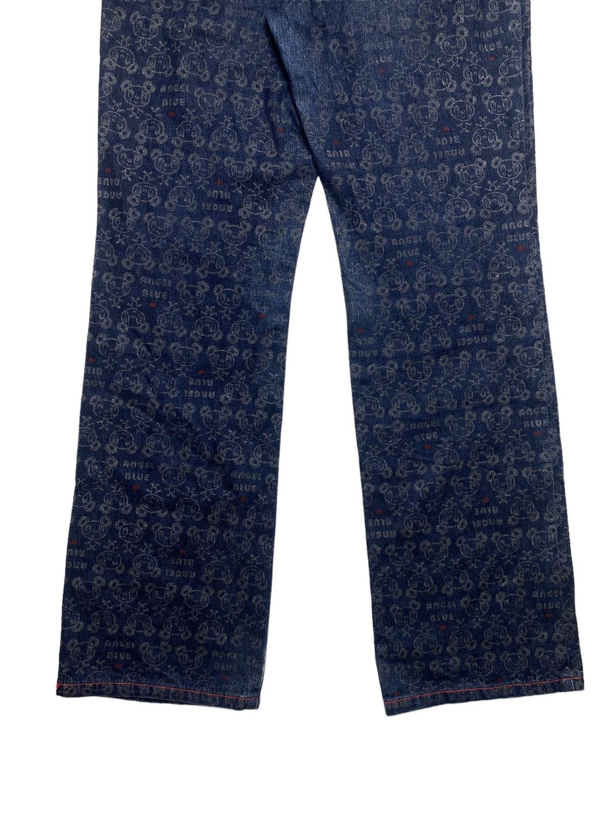 Angel Blue × Japanese Brand 1990s Angel Blue - Printed Mascot Denim Pants Size US 28 / EU 44 - 7 Thumbnail
