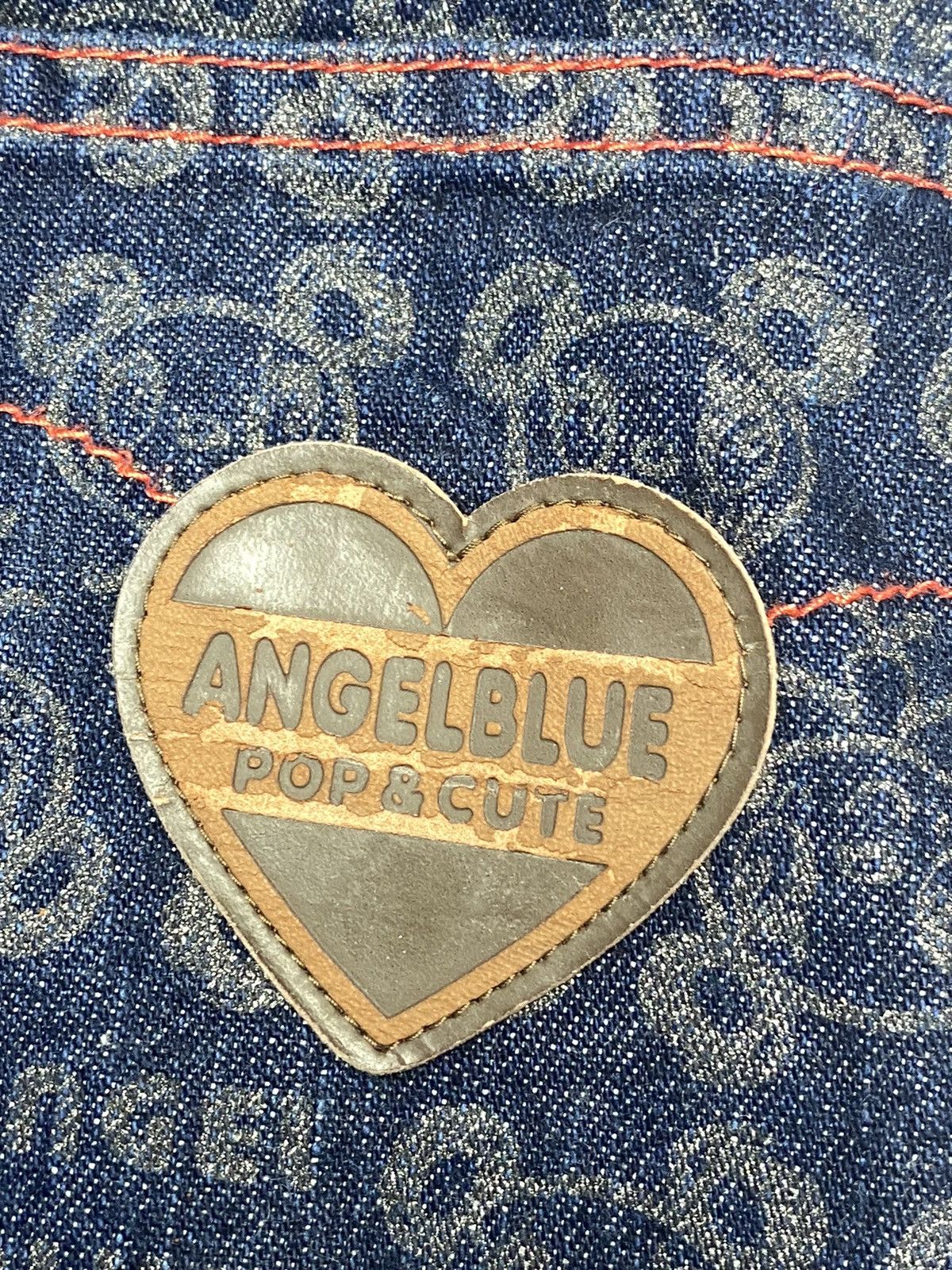 Angel Blue × Japanese Brand 1990s Angel Blue - Printed Mascot Denim Pants Size US 28 / EU 44 - 9 Thumbnail
