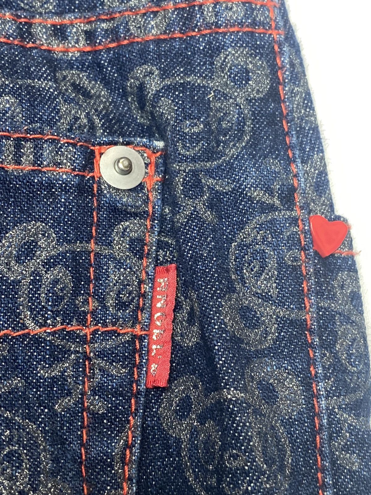 Angel Blue × Japanese Brand 1990s Angel Blue - Printed Mascot Denim Pants Size US 28 / EU 44 - 10 Thumbnail