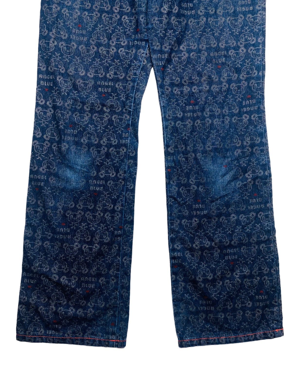 Angel Blue × Japanese Brand 1990s Angel Blue - Printed Mascot Denim Pants Size US 28 / EU 44 - 4 Thumbnail