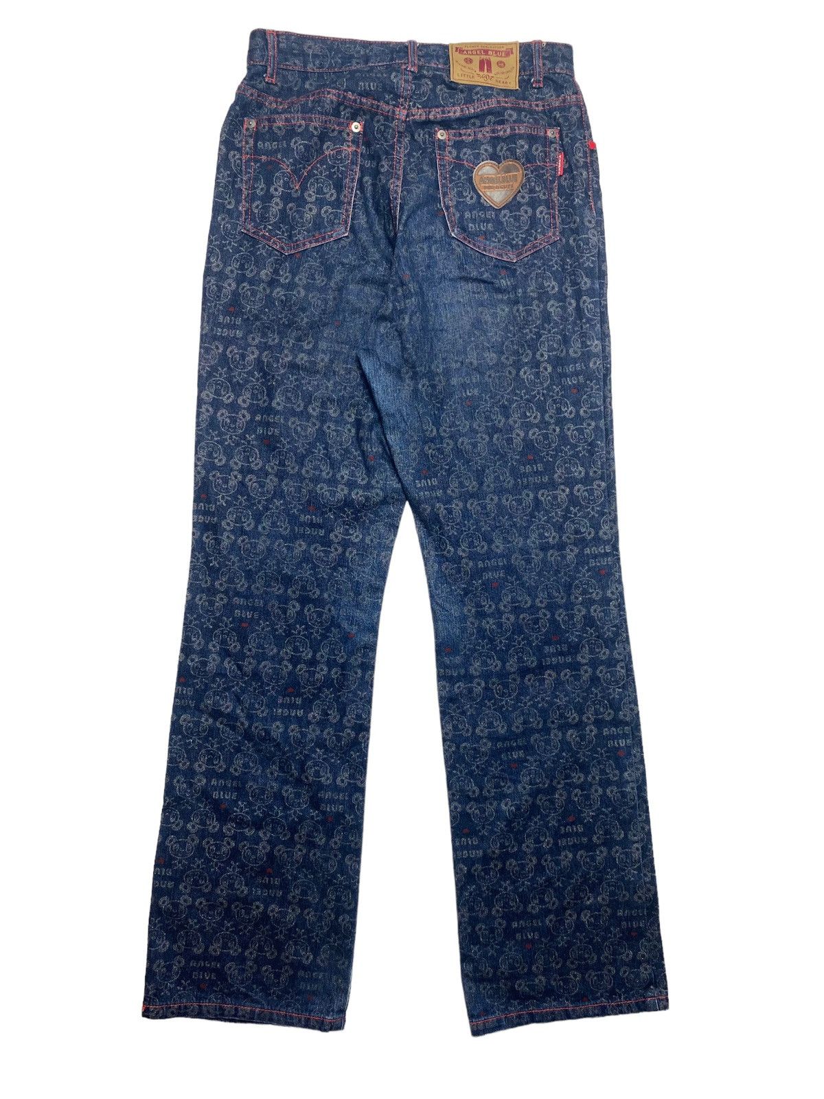 Angel Blue × Japanese Brand 1990s Angel Blue - Printed Mascot Denim Pants Size US 28 / EU 44 - 2 Thumbnail