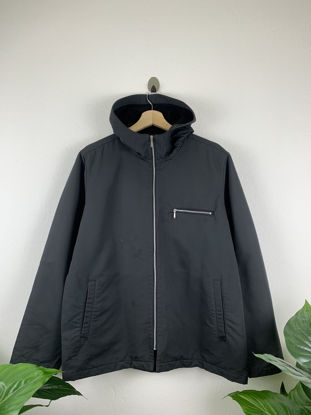 VINTAGE FICCE ZIP UP BLACK JACKET