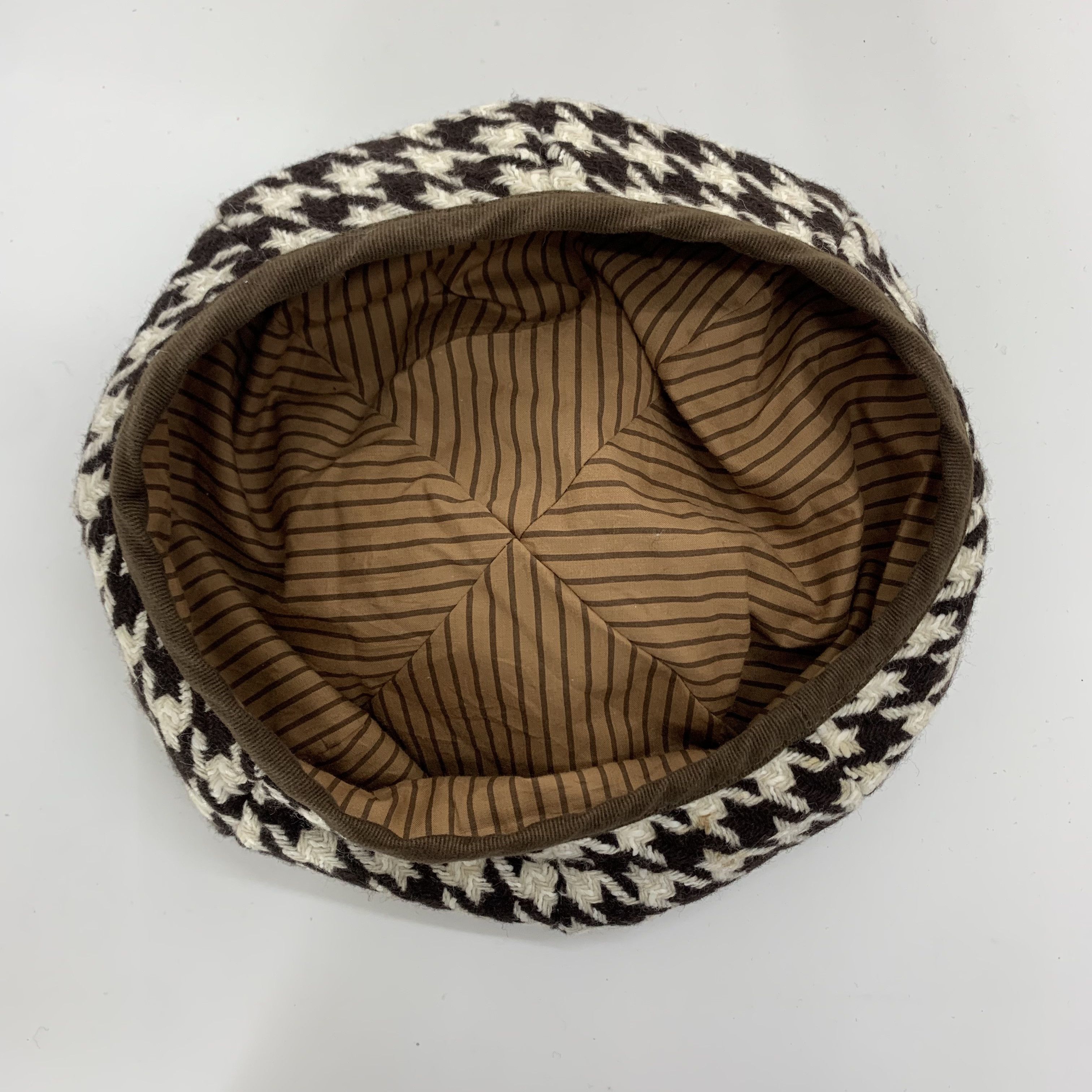 Japanese Brand Houndstooth Beanie Hat Size ONE SIZE - 6 Thumbnail