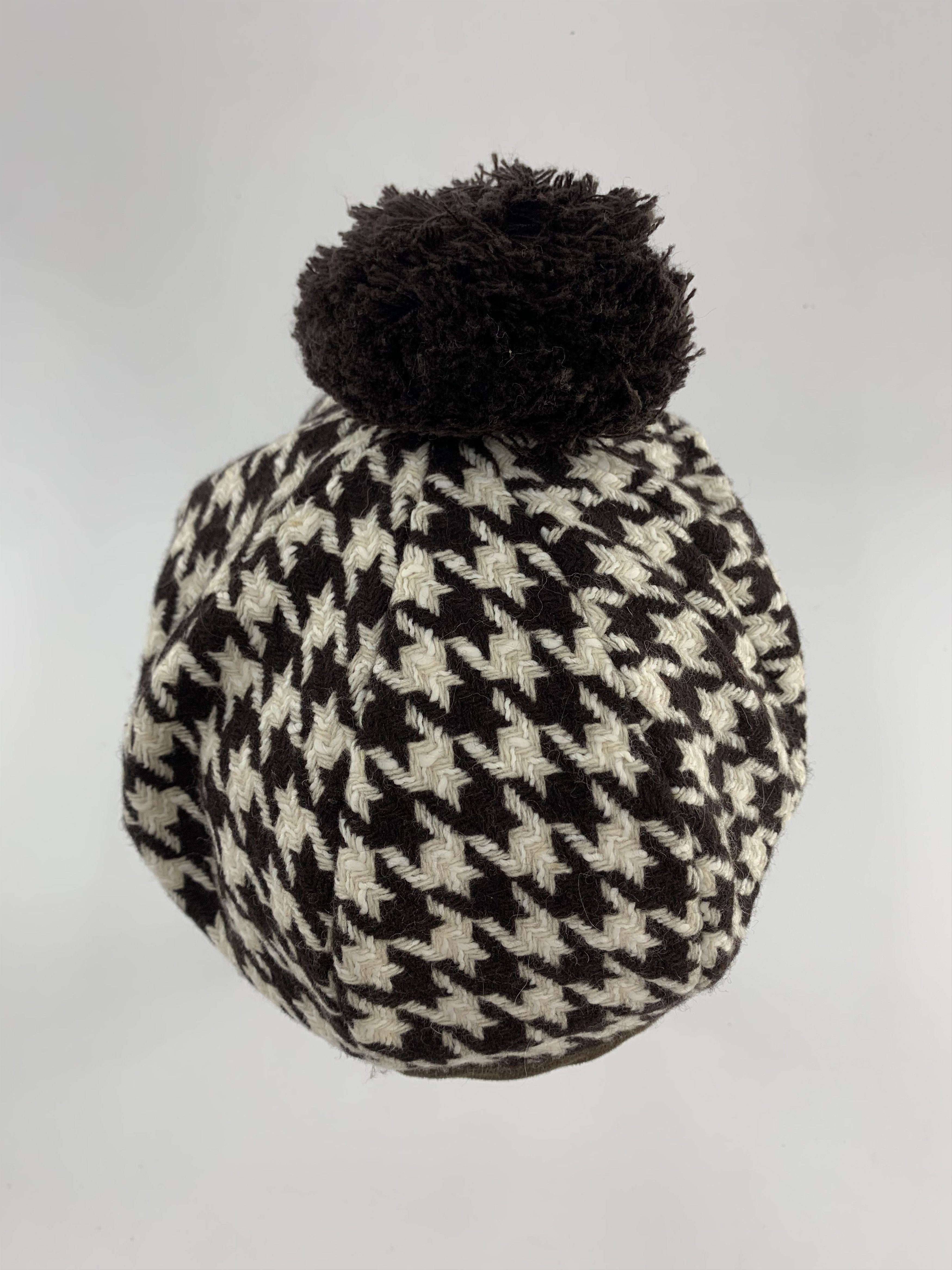 Japanese Brand Houndstooth Beanie Hat Size ONE SIZE - 5 Thumbnail