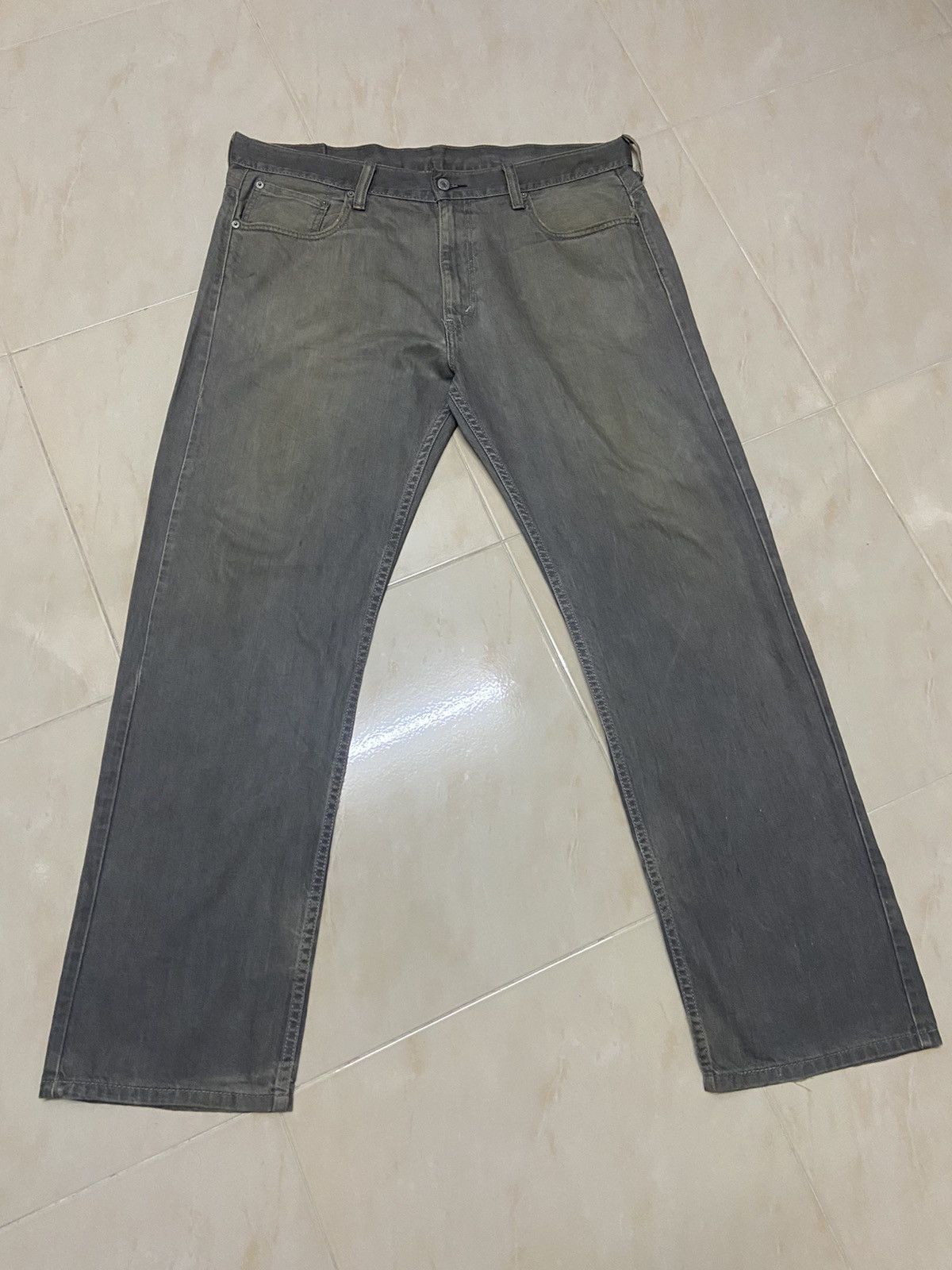 Vintage 569 Levis Denim Jeans big size fit W39 light gray