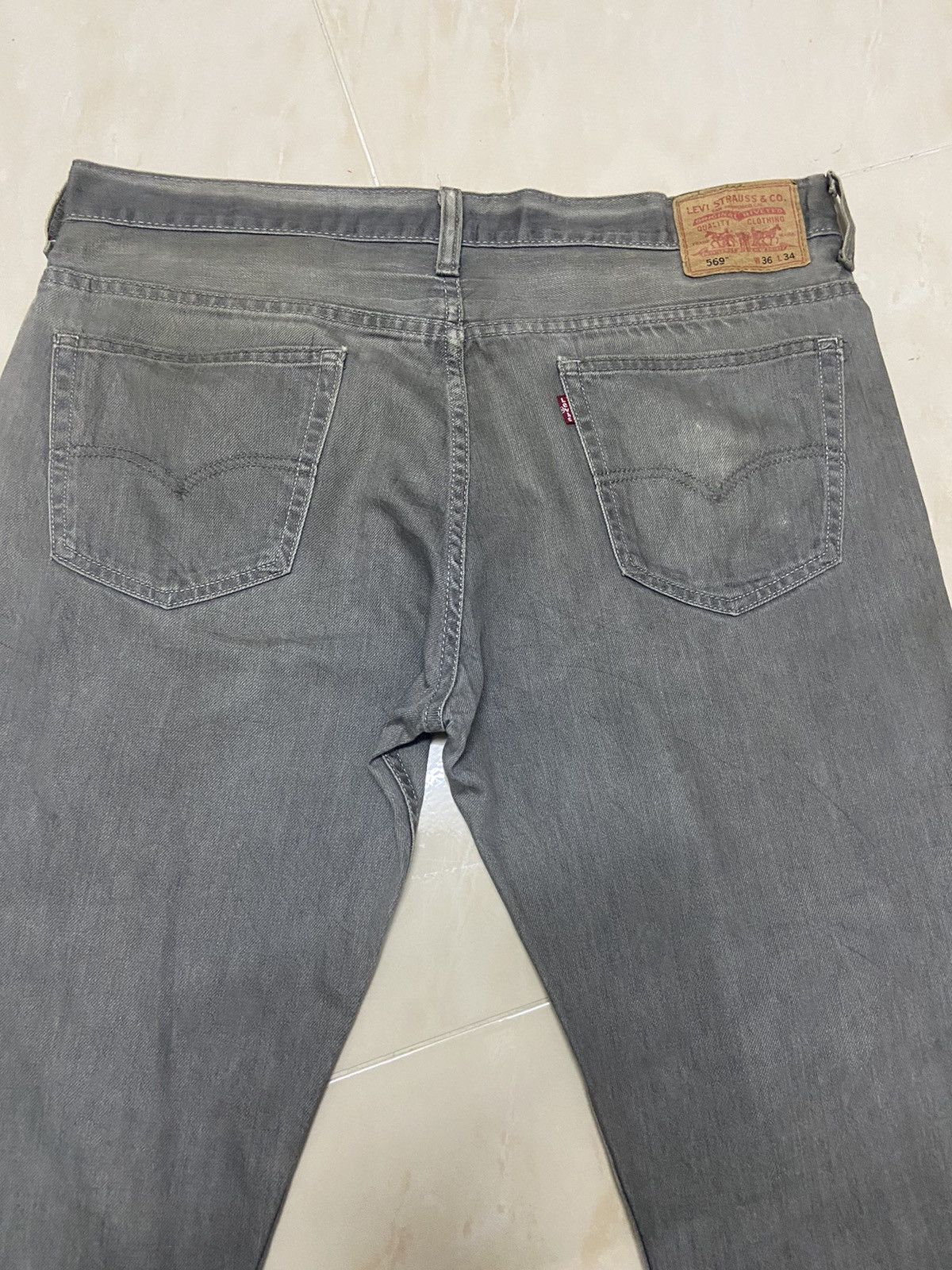 Levi's Vintage 569 Levis Denim Jeans big size fit W39 light gray Size US 39 - 6 Thumbnail