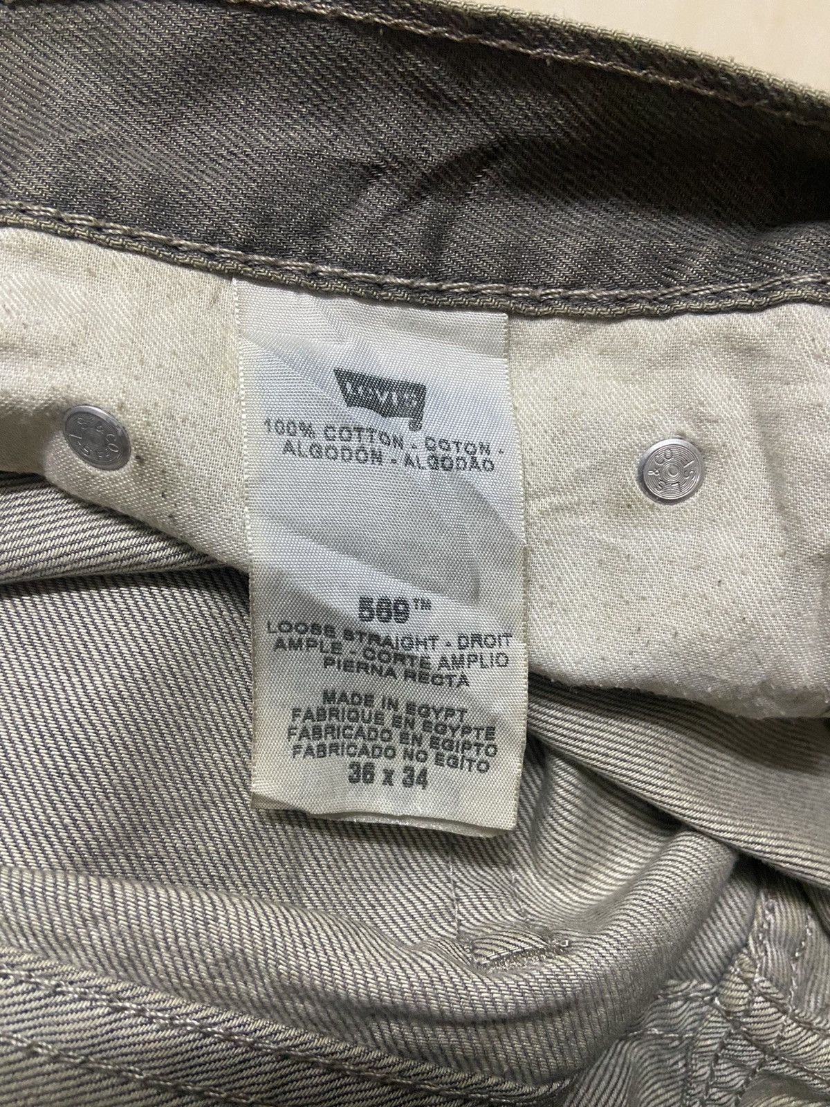 Levi's Vintage 569 Levis Denim Jeans big size fit W39 light gray Size US 39 - 8 Thumbnail