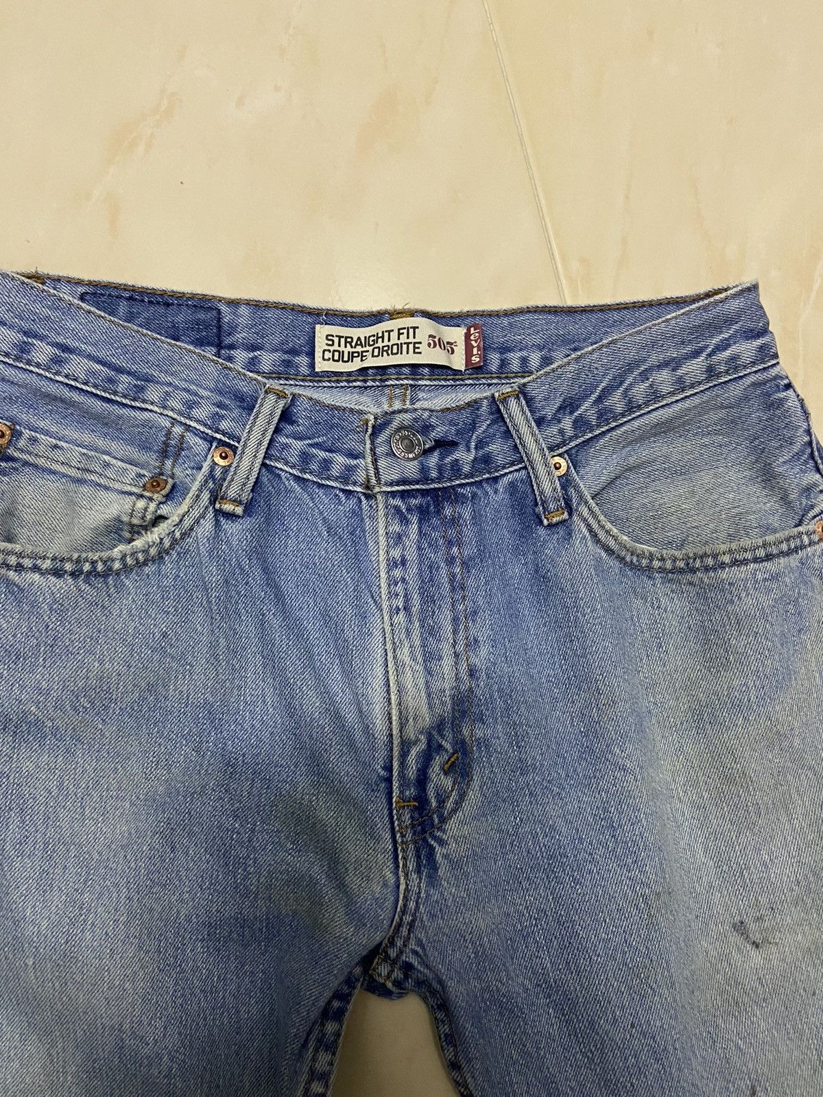 Levi's Vintage Levis 505 Denim Jeans straight cut W31 Size US 31 - 3 Thumbnail