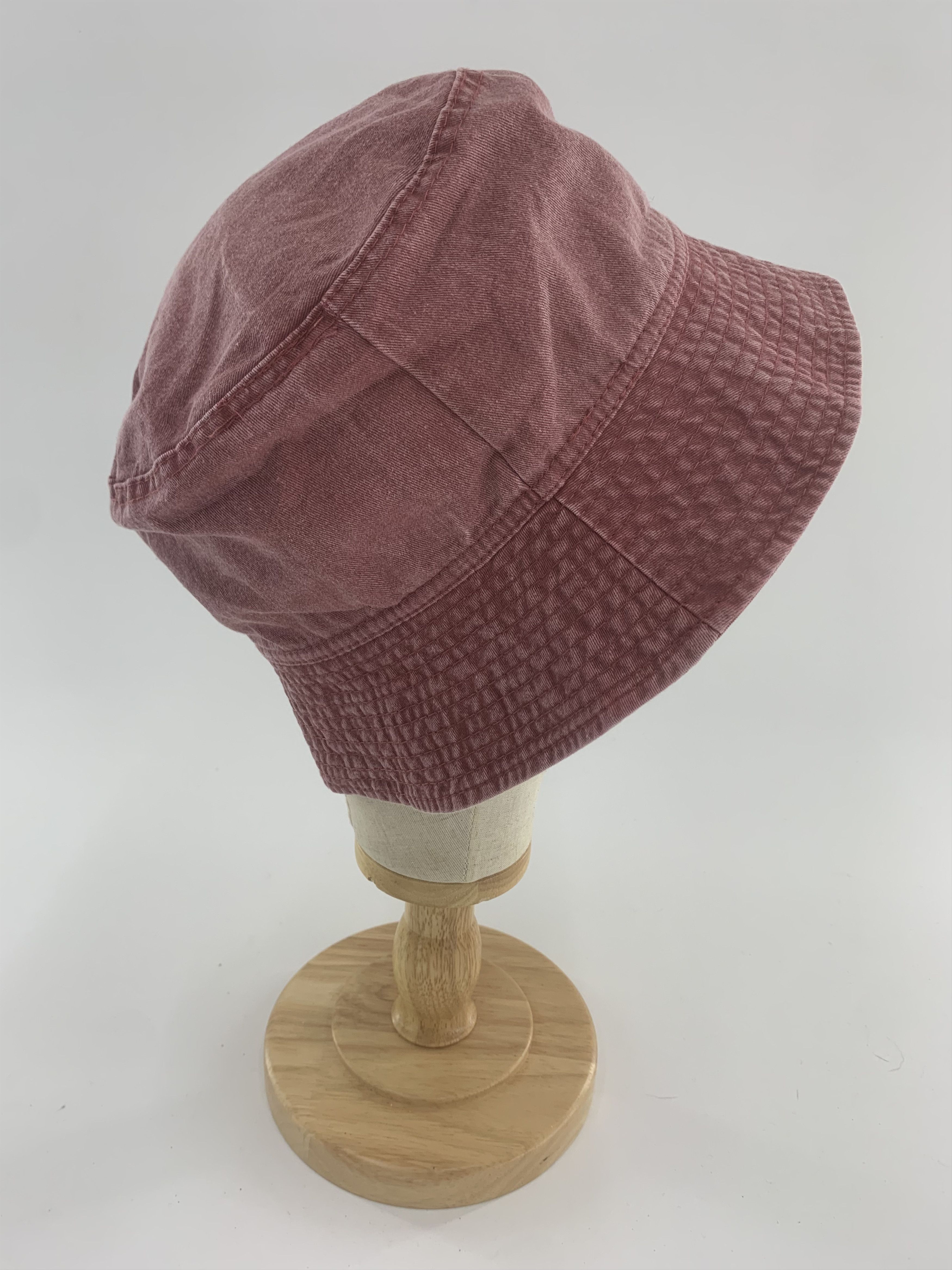 Japanese Brand Red Denim Bucket Hat Faded Size ONE SIZE - 4 Thumbnail