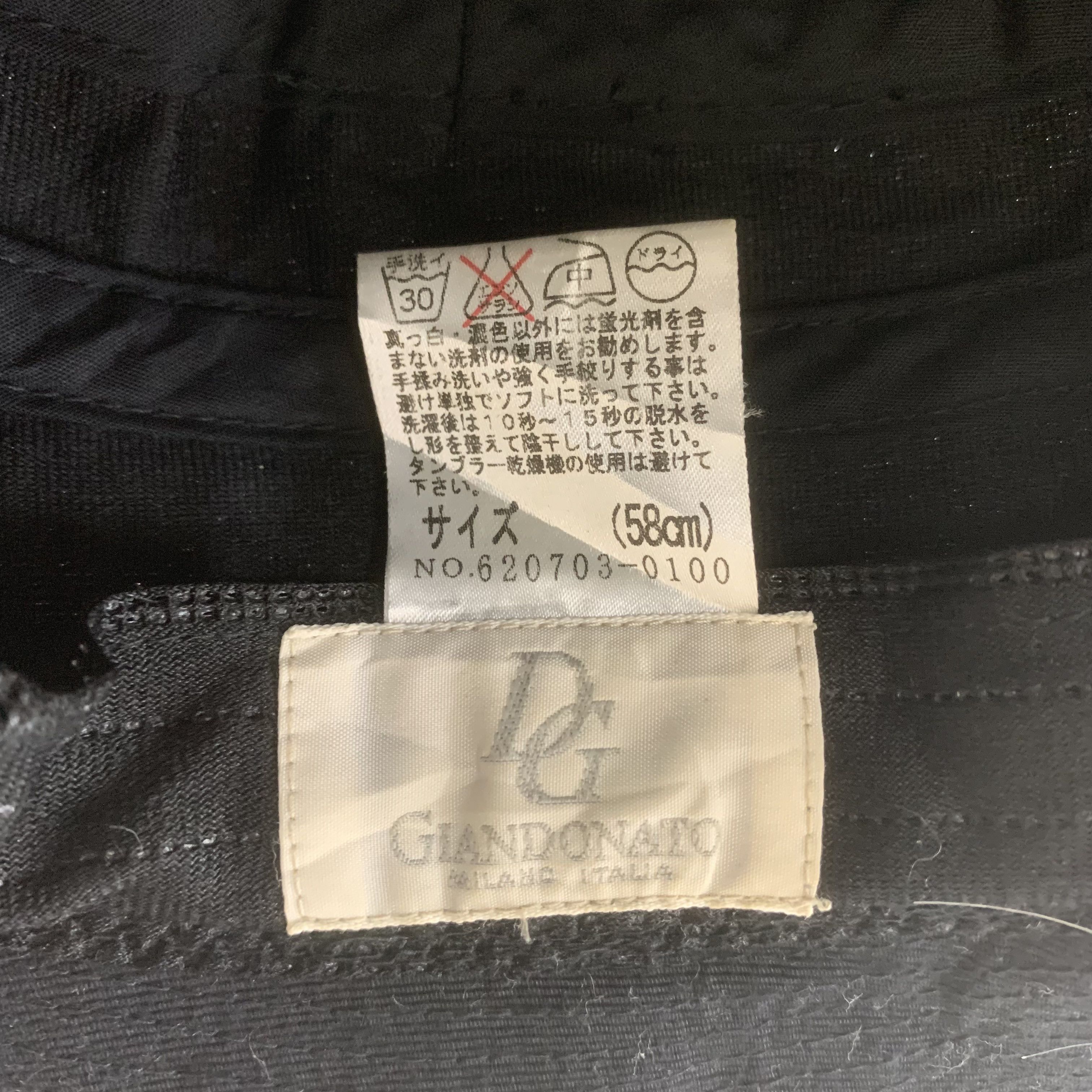 Japanese Brand Giandonato Bucket Hat | Black Hat Size ONE SIZE - 8 Thumbnail