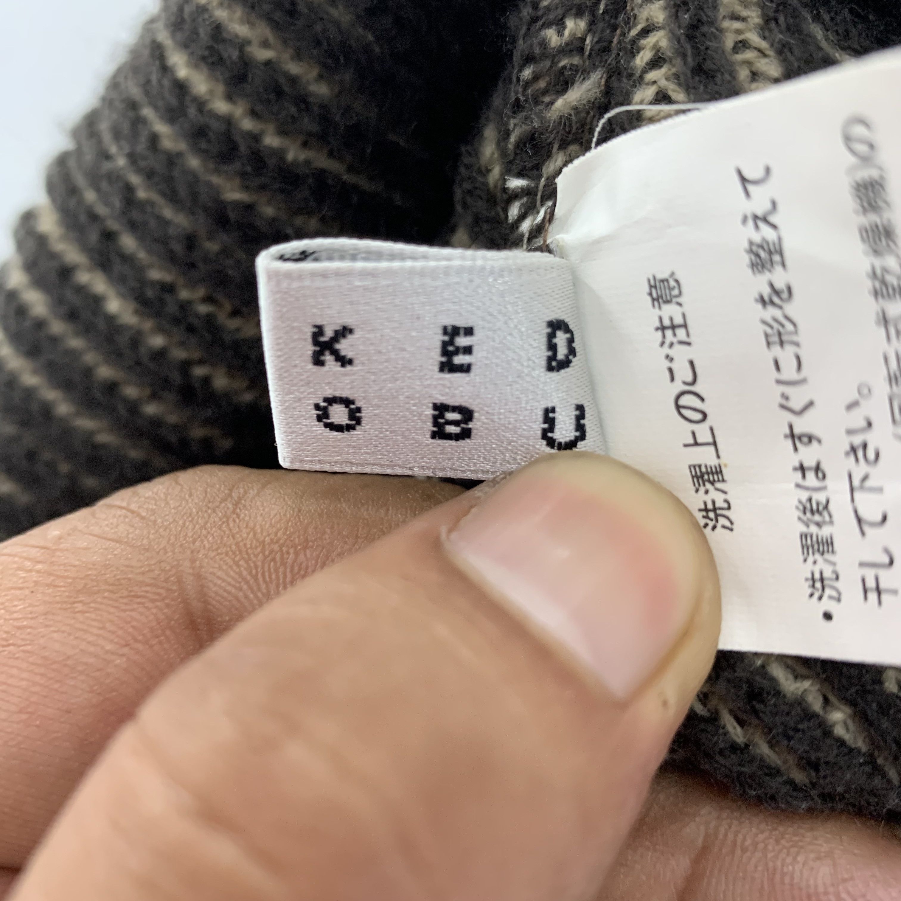 Japanese Brand Iked Nobu Stripe Beanie Hats - B3033 Size ONE SIZE - 8 Thumbnail