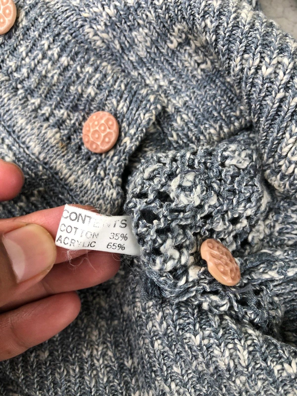 Designer × Japanese Brand 💥Vintage Sexy Cardigan Free Style Mesh Net Knitware Size US L / EU 52-54 / 3 - 10 Thumbnail