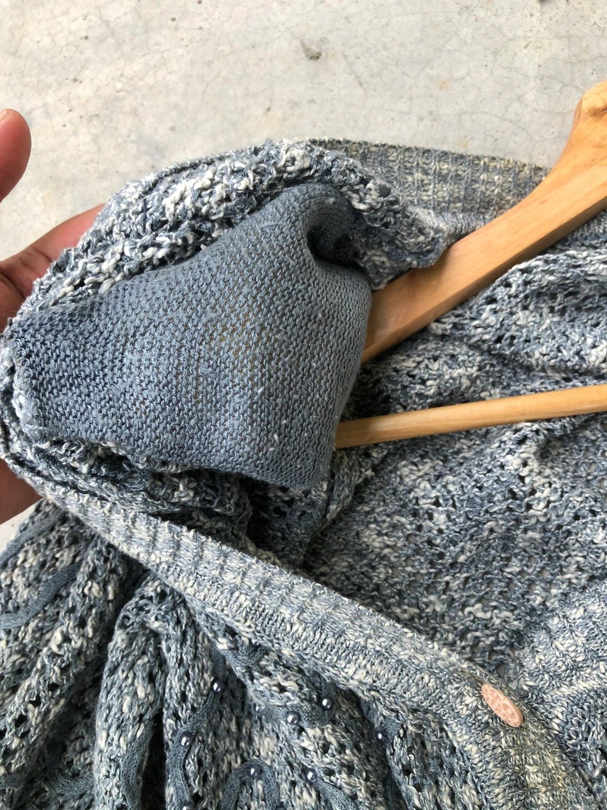 Designer × Japanese Brand 💥Vintage Sexy Cardigan Free Style Mesh Net Knitware Size US L / EU 52-54 / 3 - 11 Thumbnail