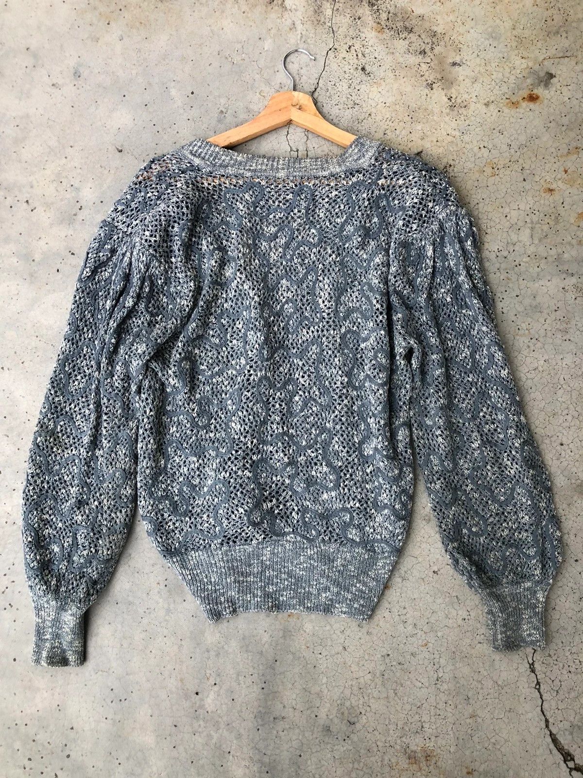 Designer × Japanese Brand 💥Vintage Sexy Cardigan Free Style Mesh Net Knitware Size US L / EU 52-54 / 3 - 13 Thumbnail