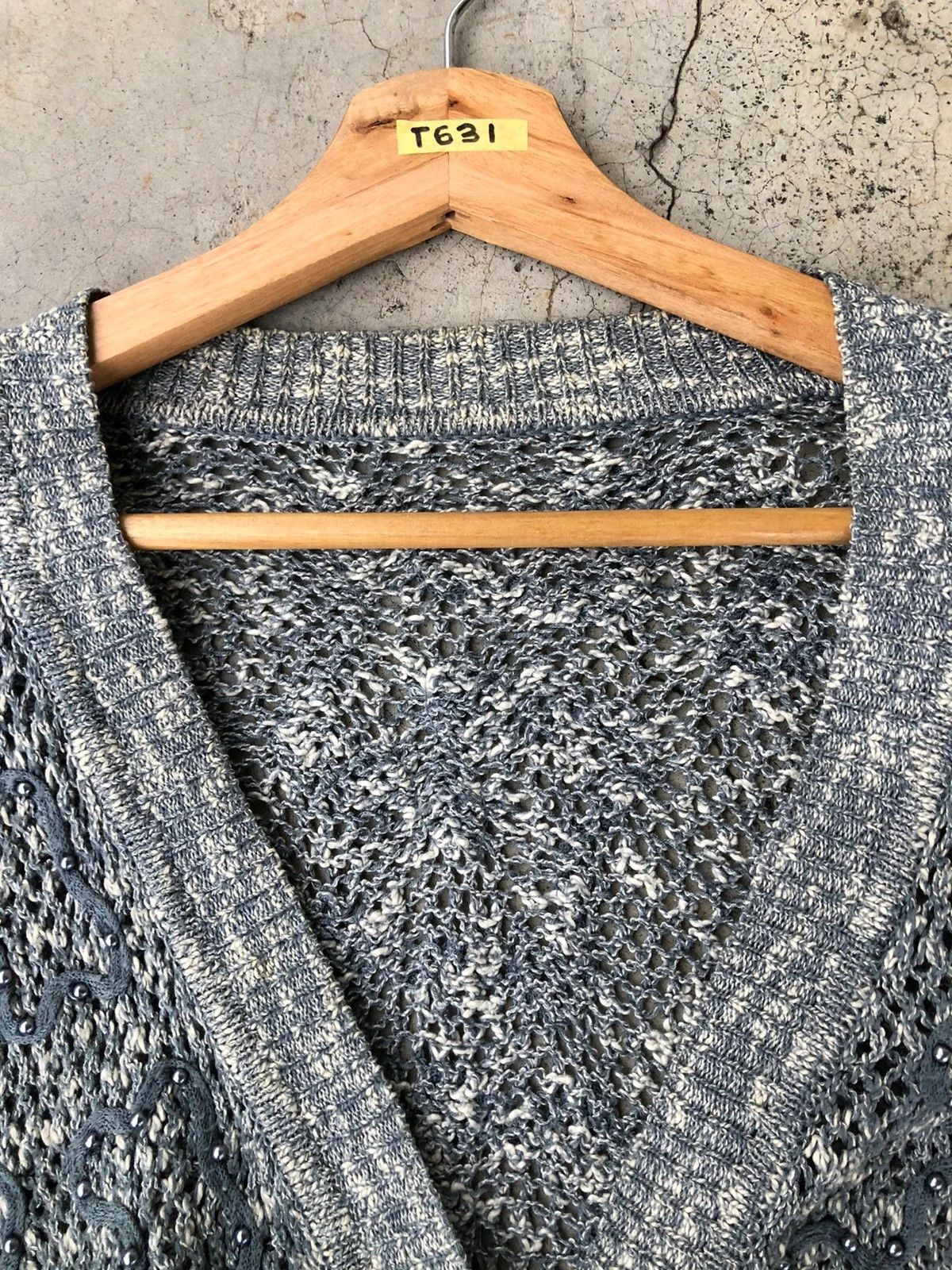 Designer × Japanese Brand 💥Vintage Sexy Cardigan Free Style Mesh Net Knitware Size US L / EU 52-54 / 3 - 9 Thumbnail