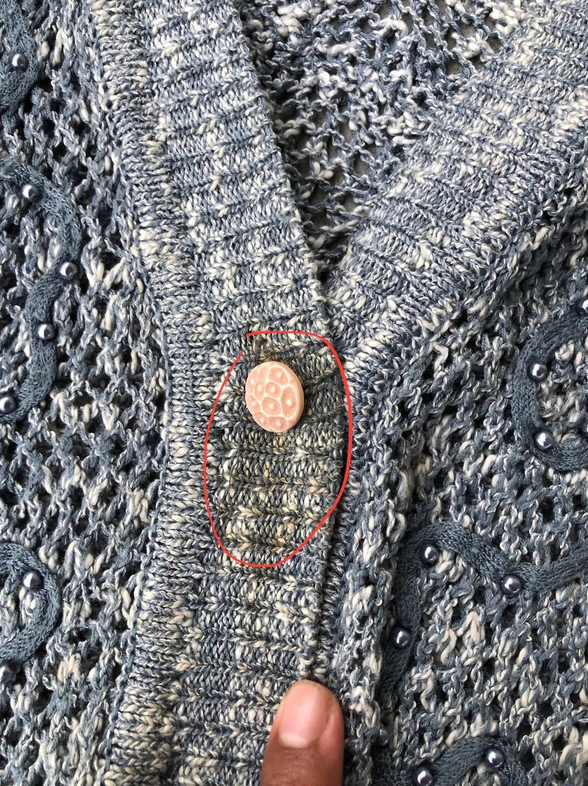 Designer × Japanese Brand 💥Vintage Sexy Cardigan Free Style Mesh Net Knitware Size US L / EU 52-54 / 3 - 7 Thumbnail
