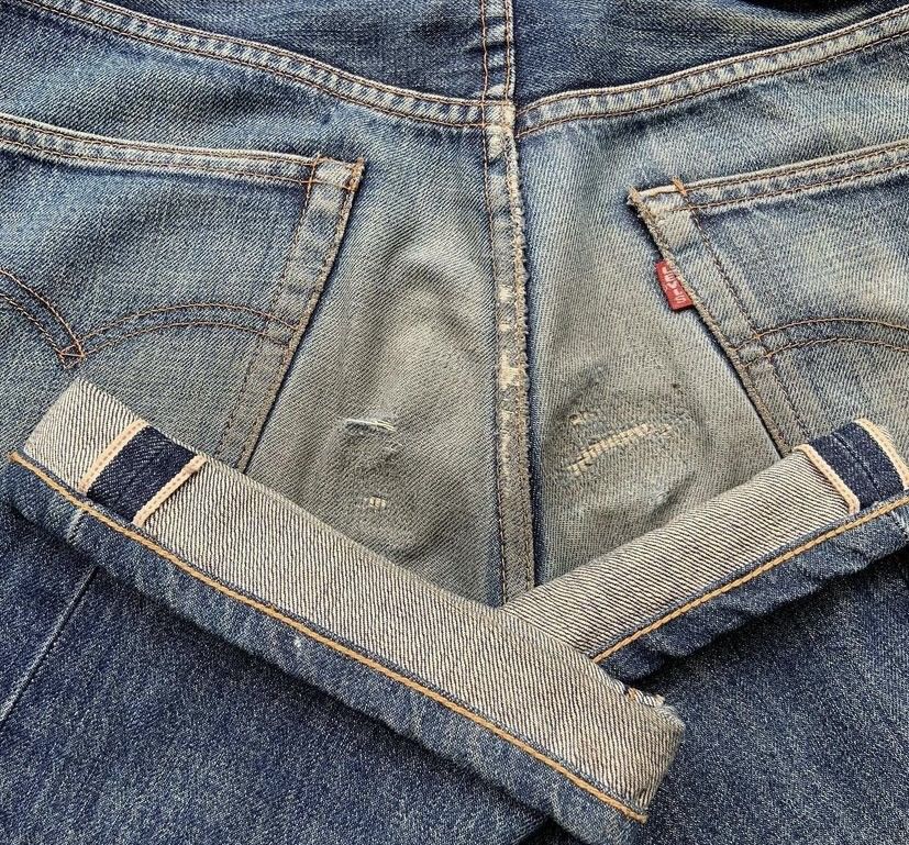 Vintage Rare Levis big e selvedge zip Talon