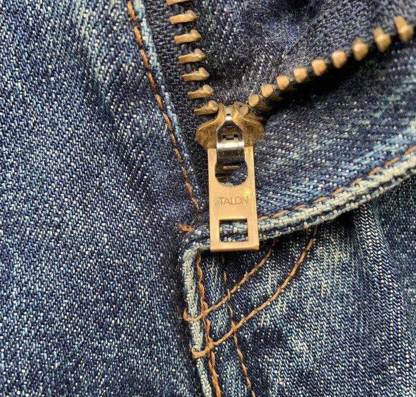 Vintage Rare Levis big e selvedge zip Talon
