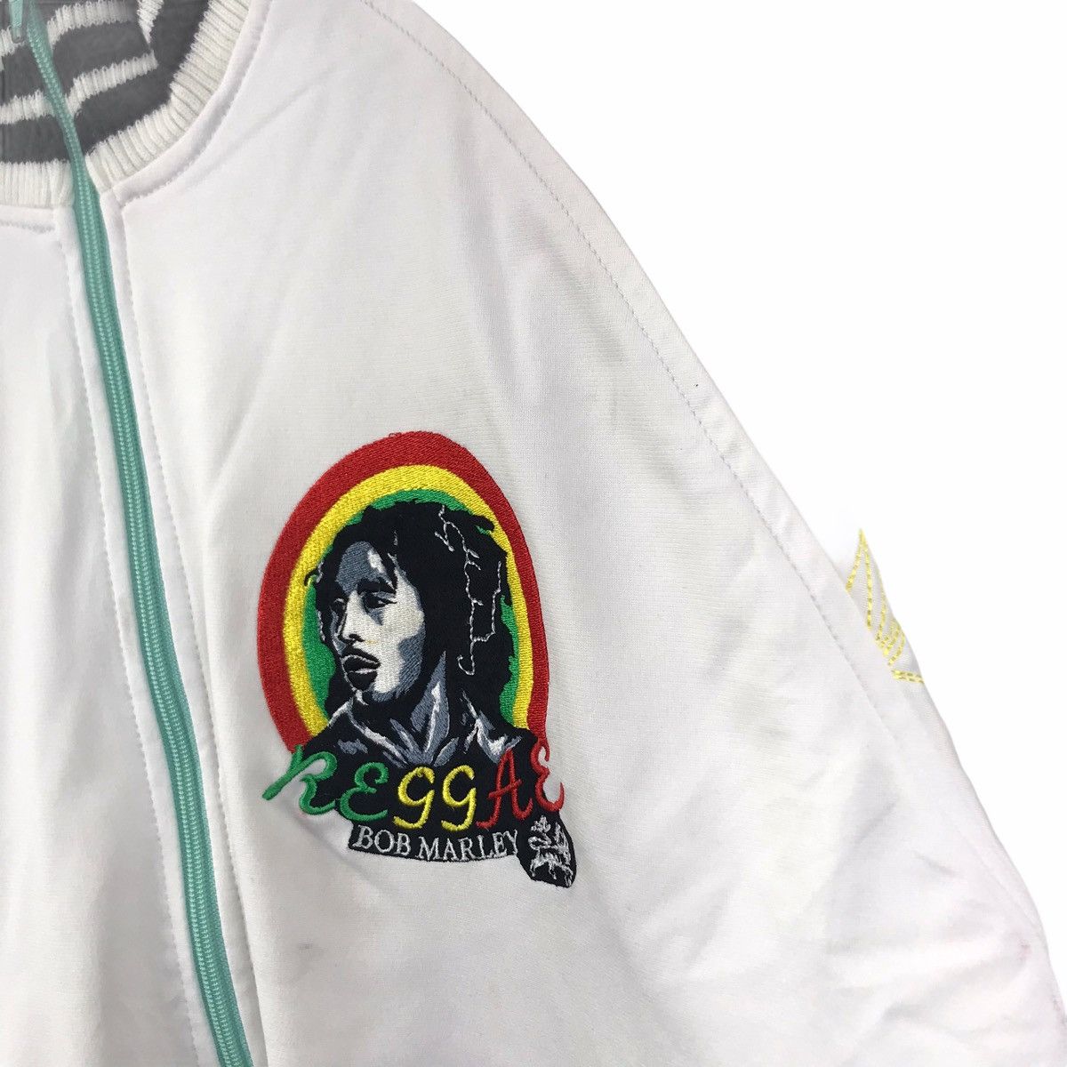 Bob Marley BOB MARLEY REGGAE Track Top White Sweatshirt Size US M / EU 48-50 / 2 - 5 Thumbnail