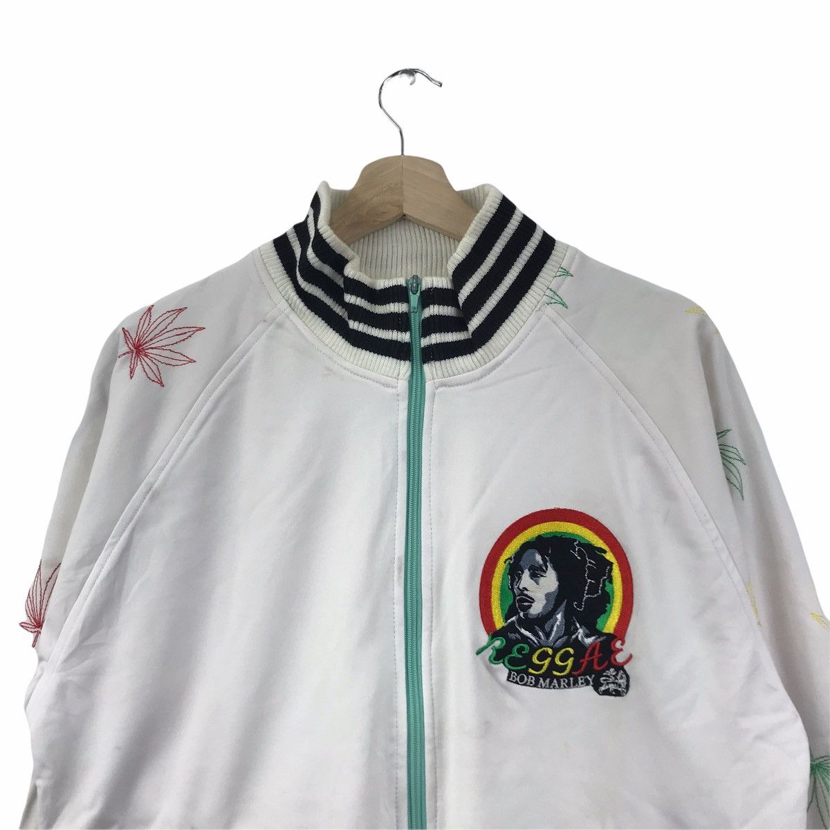 Bob Marley BOB MARLEY REGGAE Track Top White Sweatshirt Size US M / EU 48-50 / 2 - 3 Thumbnail