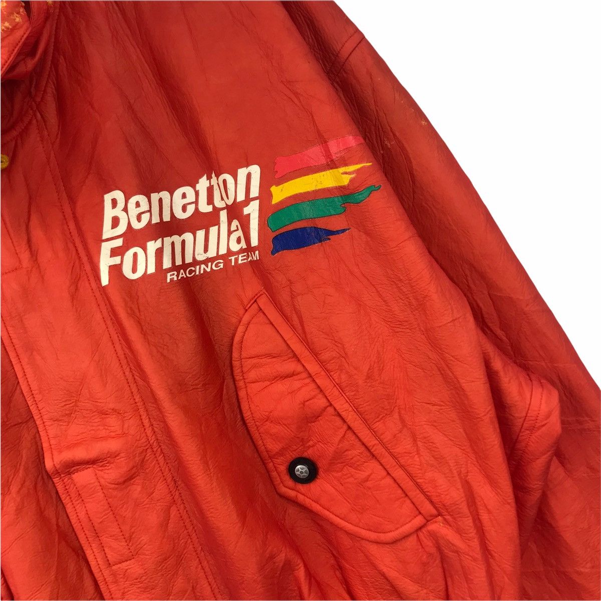 Benetton Vintage BENETTON FORMULA ONE 1 Racing Team Wax Jacket Size US XL / EU 56 / 4 - 5 Thumbnail