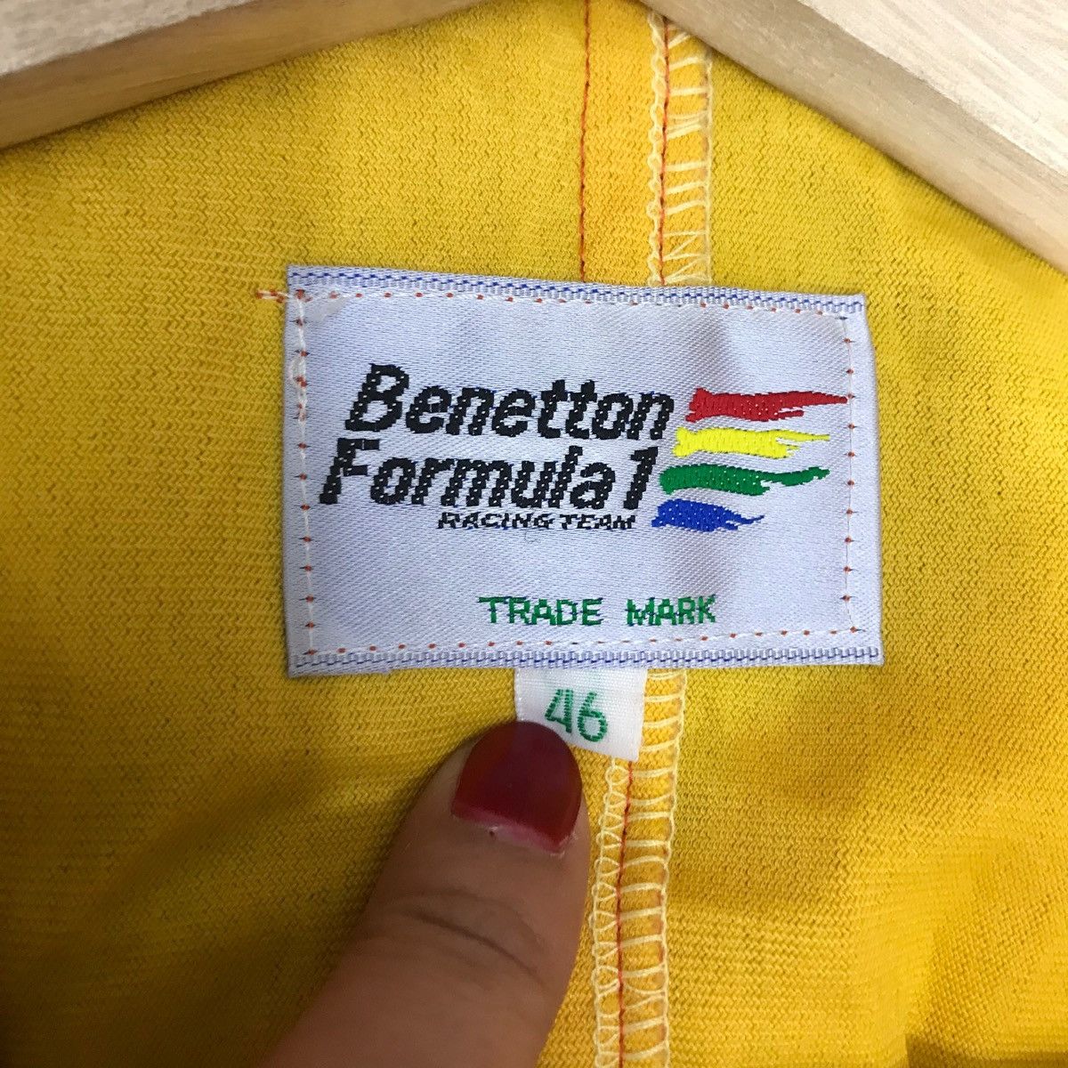 Benetton Vintage BENETTON FORMULA ONE 1 Racing Team Wax Jacket Size US XL / EU 56 / 4 - 4 Thumbnail