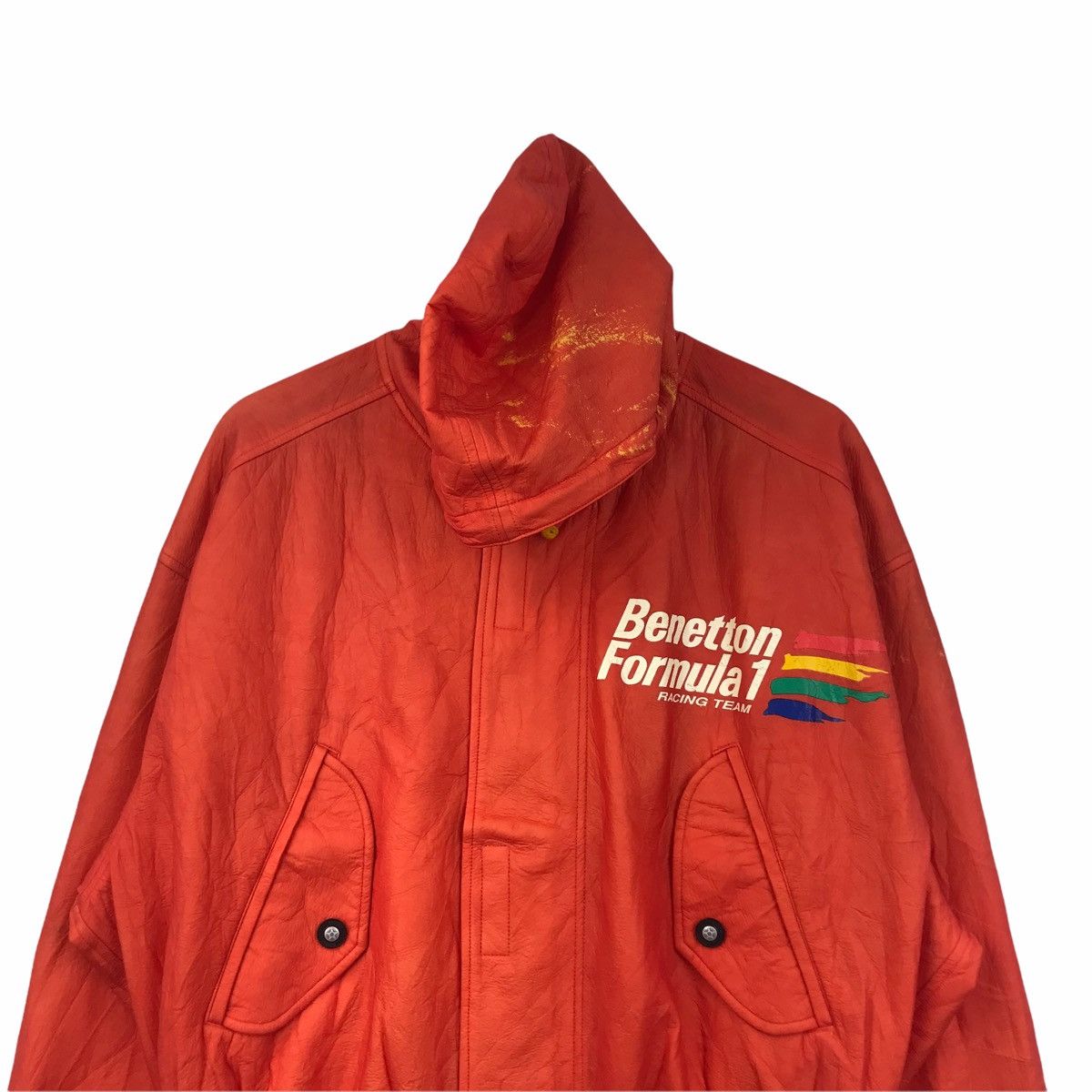 Benetton Vintage BENETTON FORMULA ONE 1 Racing Team Wax Jacket Size US XL / EU 56 / 4 - 3 Thumbnail