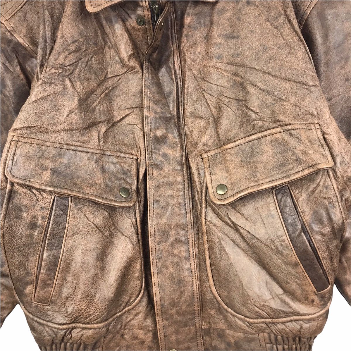 Vintage Vintage FLIGHT EQUIPMENT Bomber Leather Jacket Size US M / EU 48-50 / 2 - 5 Thumbnail