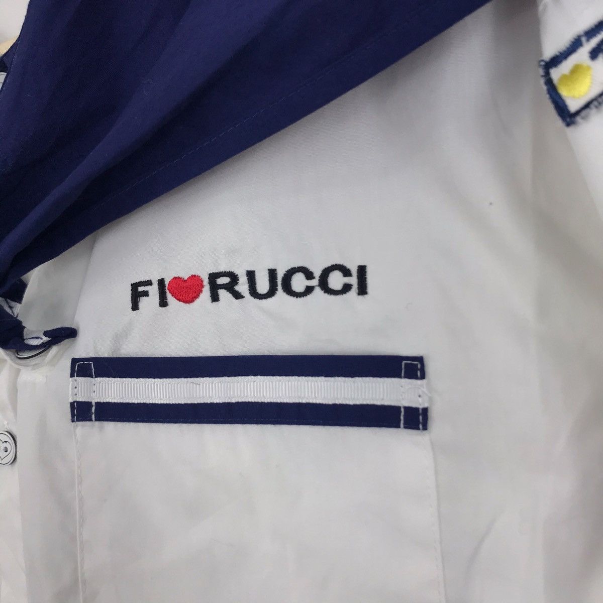 Fiorucci FIORUCCI Italian Sailor Captain White Shirt Size US M / EU 48-50 / 2 - 6 Thumbnail