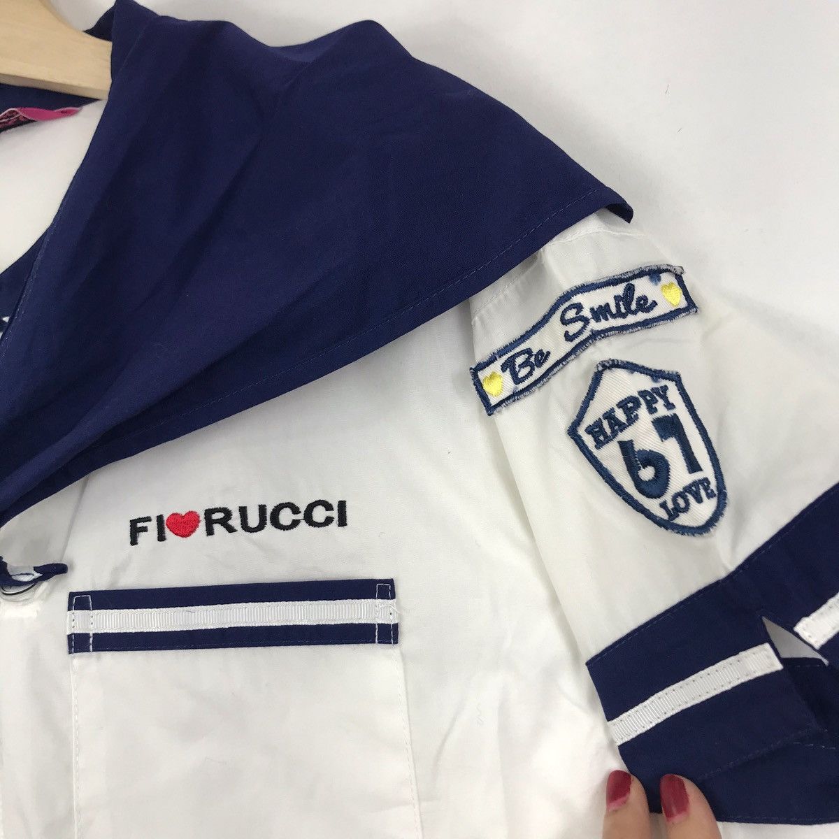 Fiorucci FIORUCCI Italian Sailor Captain White Shirt Size US M / EU 48-50 / 2 - 5 Thumbnail