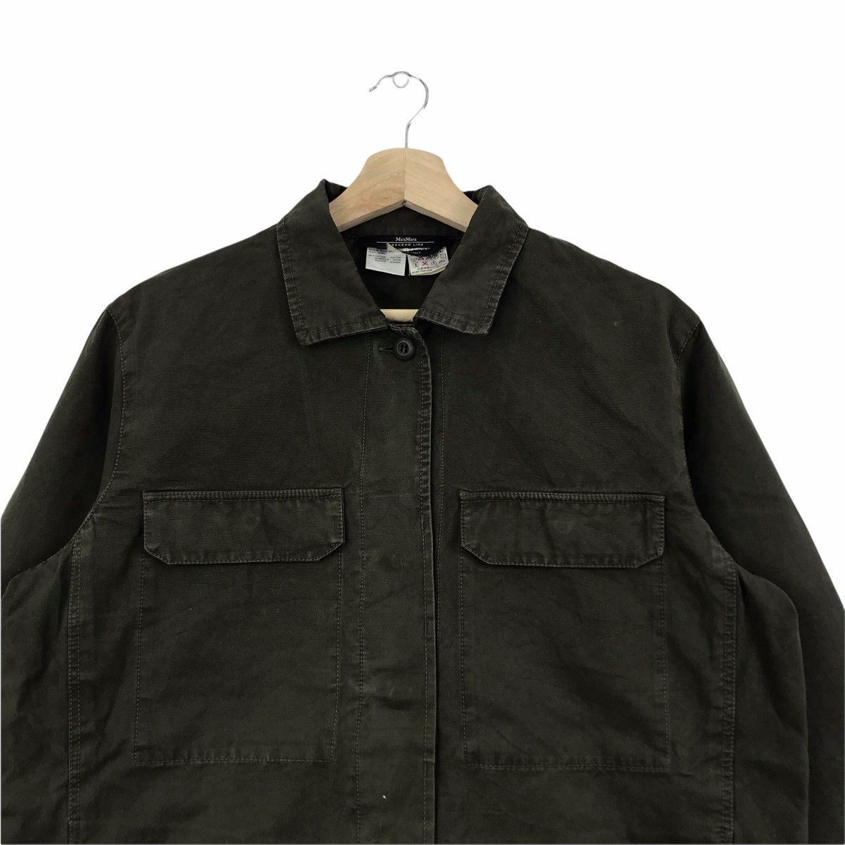 Max Mara MAX MARA Weekend Line Italy Green Army Jacket Size ONE SIZE - 3 Thumbnail