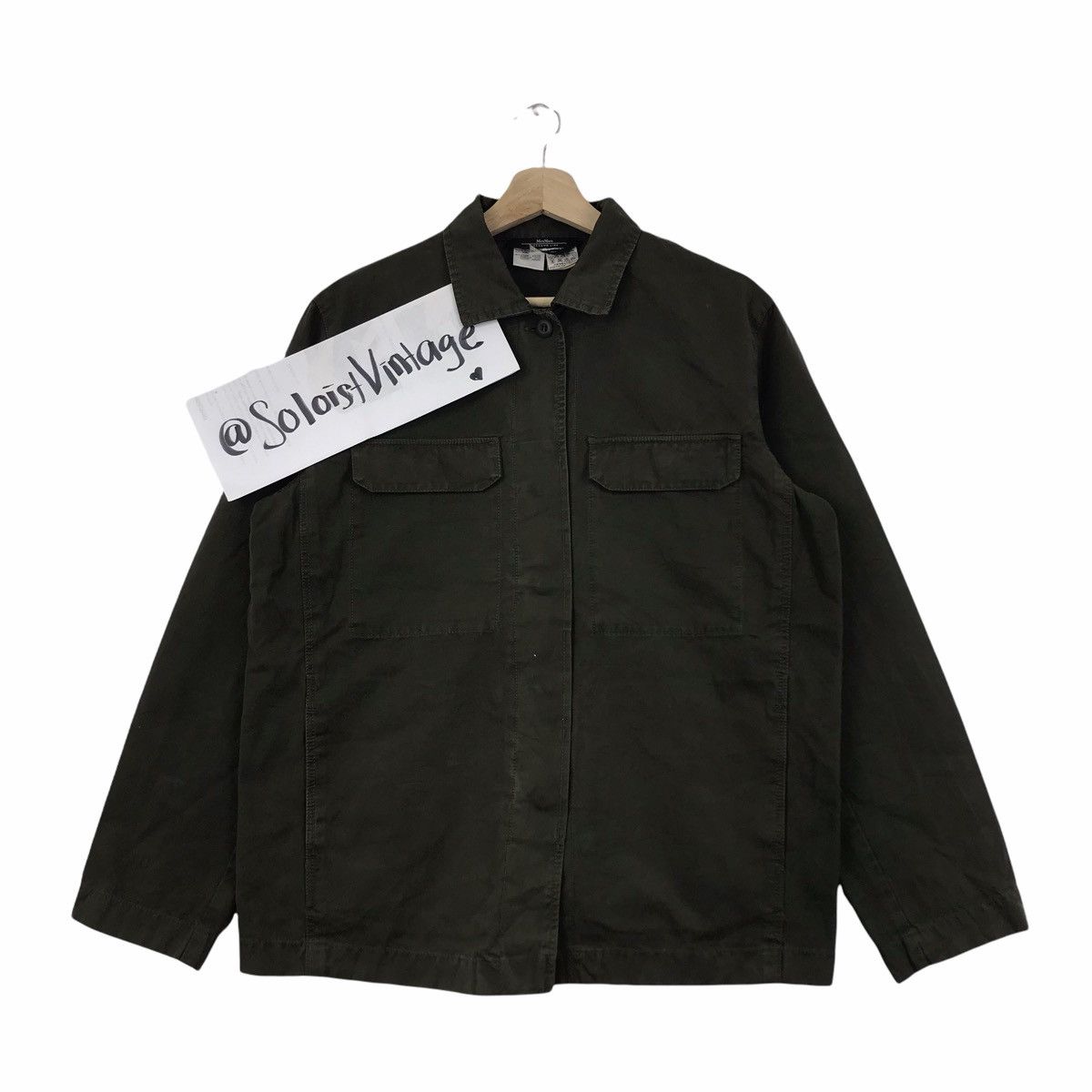 Max Mara MAX MARA Weekend Line Italy Green Army Jacket Size ONE SIZE - 1 Thumbnail