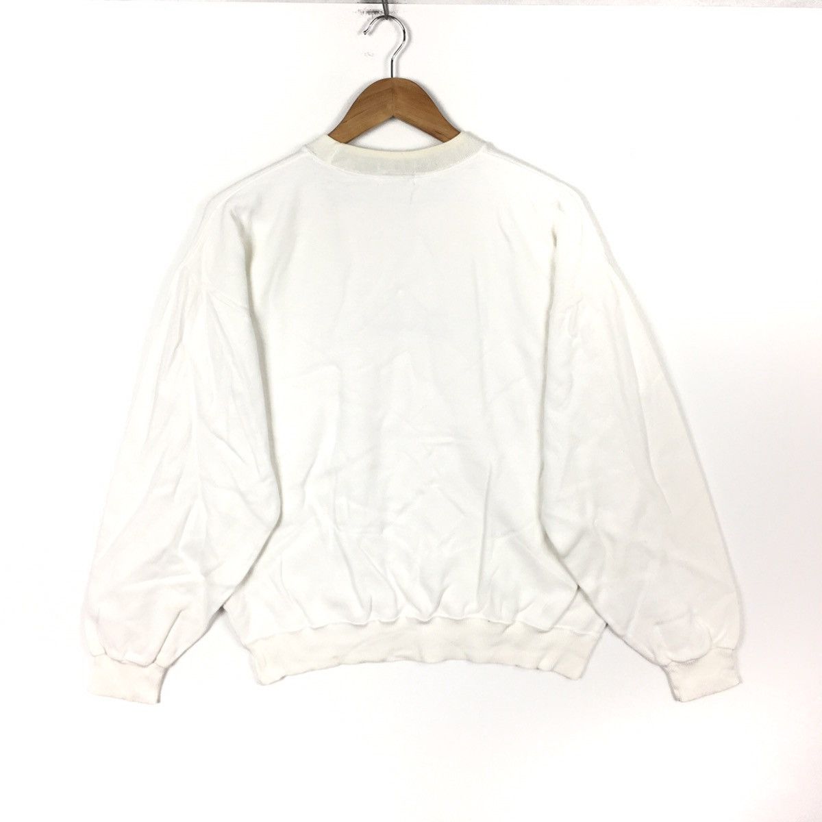 Vintage Vintage MASSIMO DINI ITALY ParisEmbroidered White Sweatshirt Size US XL / EU 56 / 4 - 4 Thumbnail