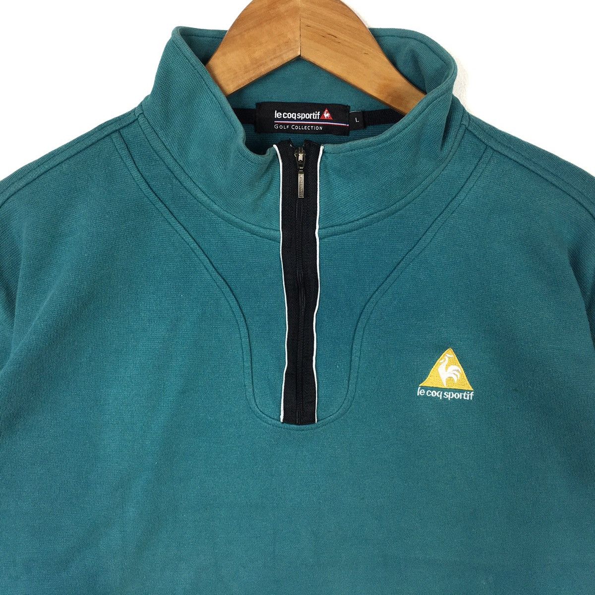Le Coq Sportif LE COQ SPORTIF Golf Lecoq Sportswear Tennis Green Sweatshirt Size US L / EU 52-54 / 3 - 2 Thumbnail