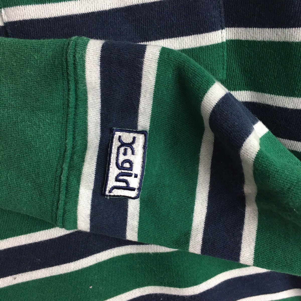 Vintage X-GIRL SKATE Skateboard Brand Wear Skater Stripes Green Size US S / EU 44-46 / 1 - 4 Thumbnail