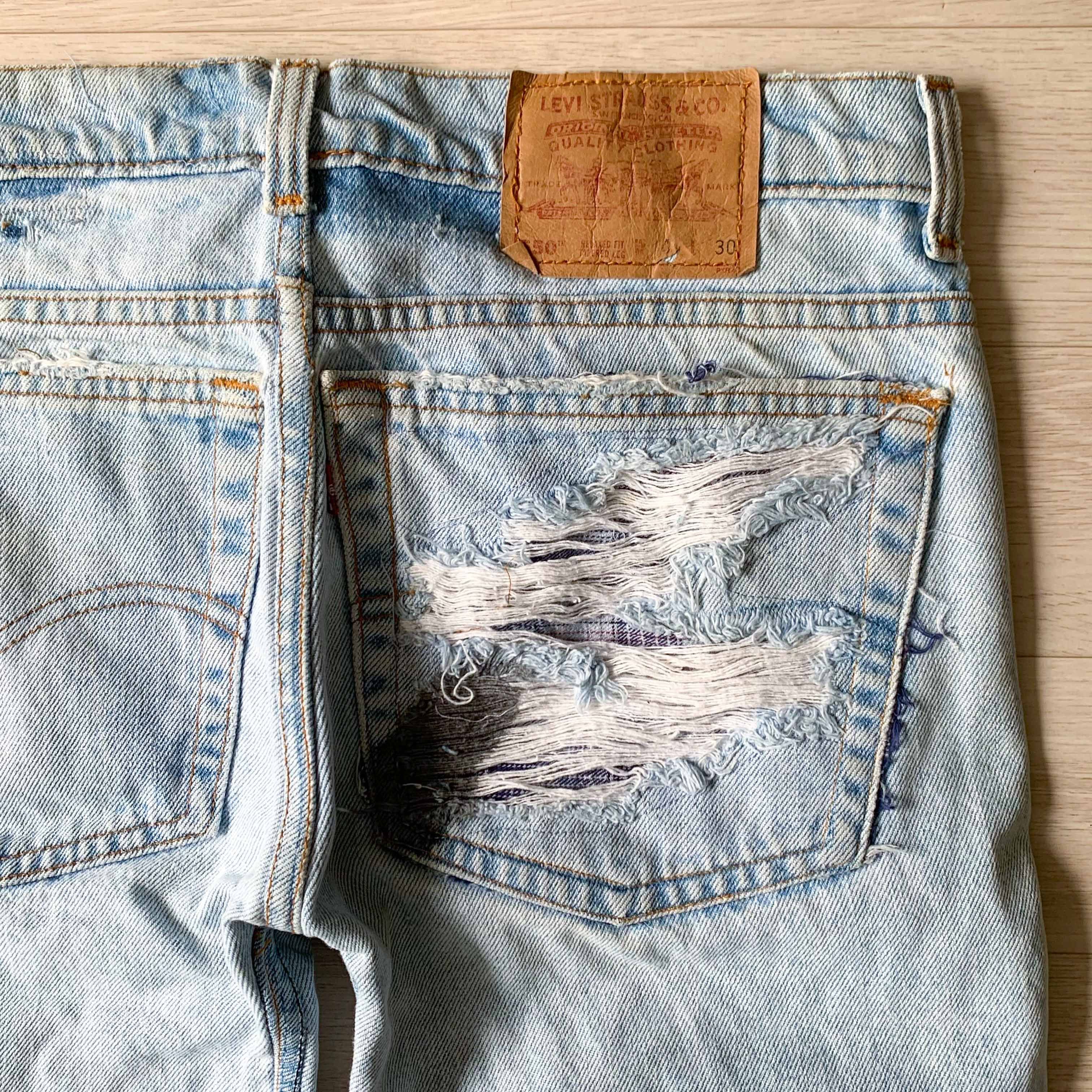 Levi's [Made in U.S.A] Vintage Levi’s 550 Distressed Custom Jeans Size US 28 / EU 44 - 8 Thumbnail