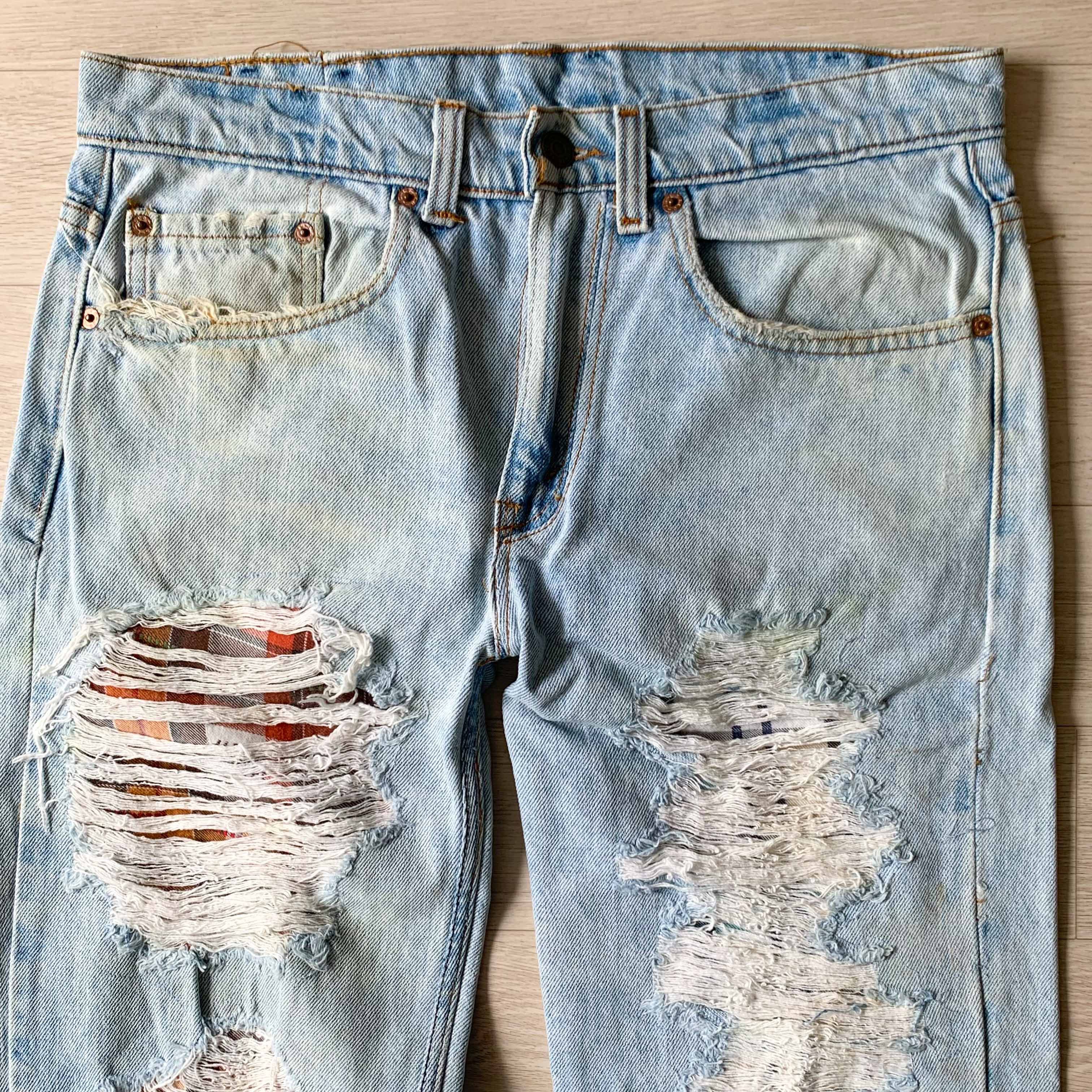 Levi's [Made in U.S.A] Vintage Levi’s 550 Distressed Custom Jeans Size US 28 / EU 44 - 3 Thumbnail