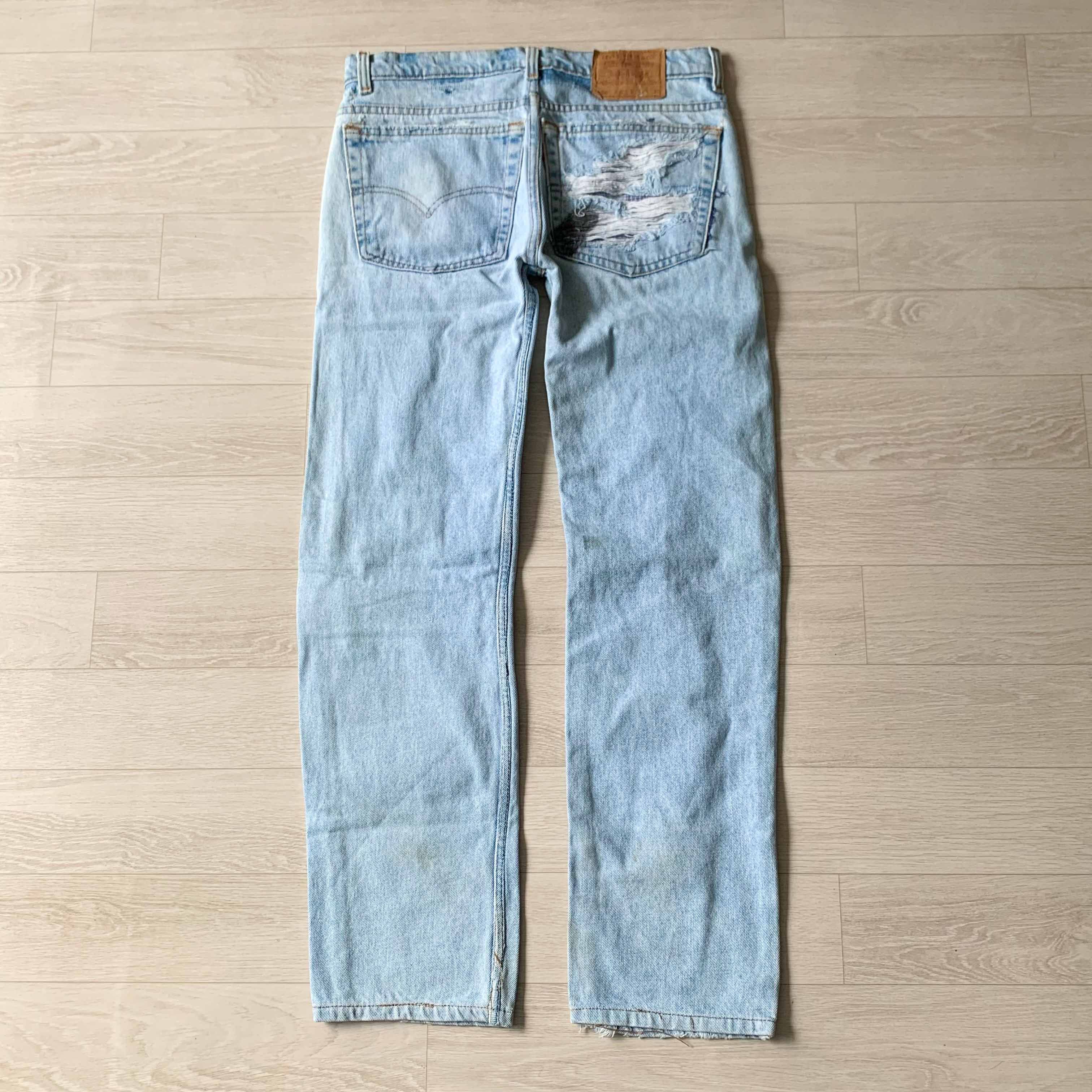 Levi's [Made in U.S.A] Vintage Levi’s 550 Distressed Custom Jeans Size US 28 / EU 44 - 2 Thumbnail