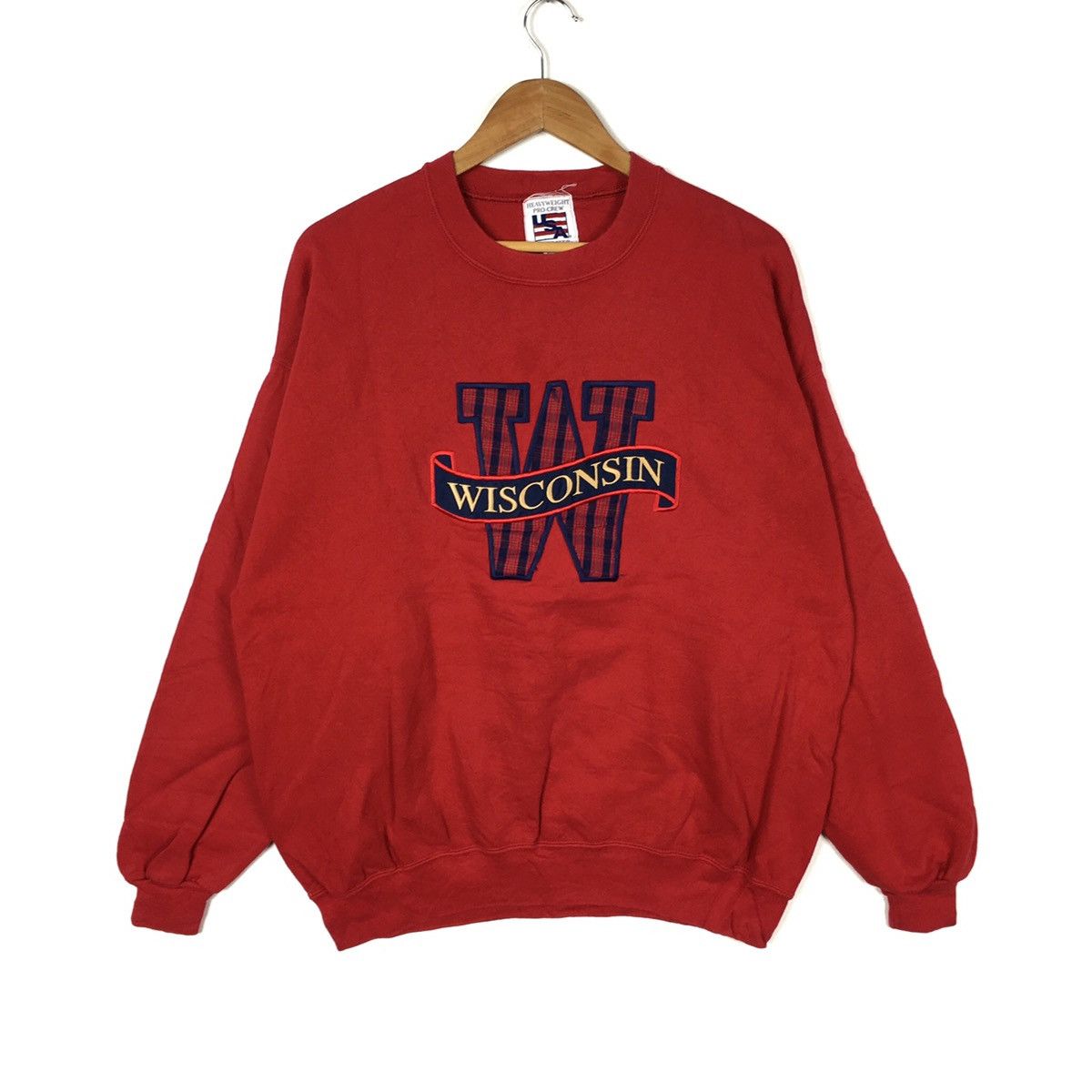 Vintage Vintage 90s WISCONSIN USA Embroidered Memorabilia Red Size US XL / EU 56 / 4 - 1 Thumbnail