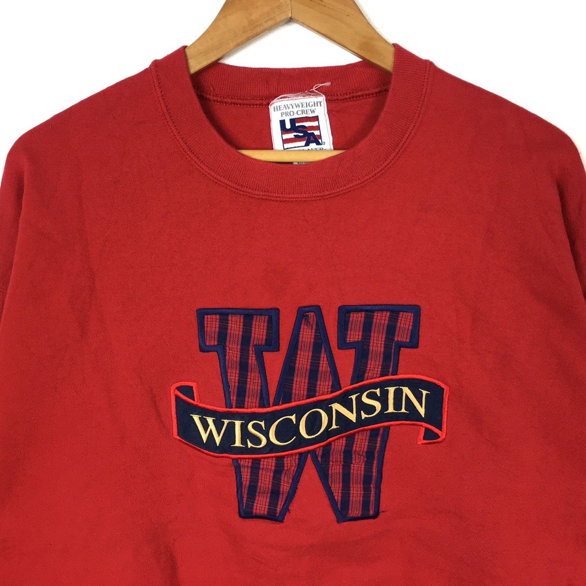 Vintage Vintage 90s WISCONSIN USA Embroidered Memorabilia Red Size US XL / EU 56 / 4 - 2 Thumbnail